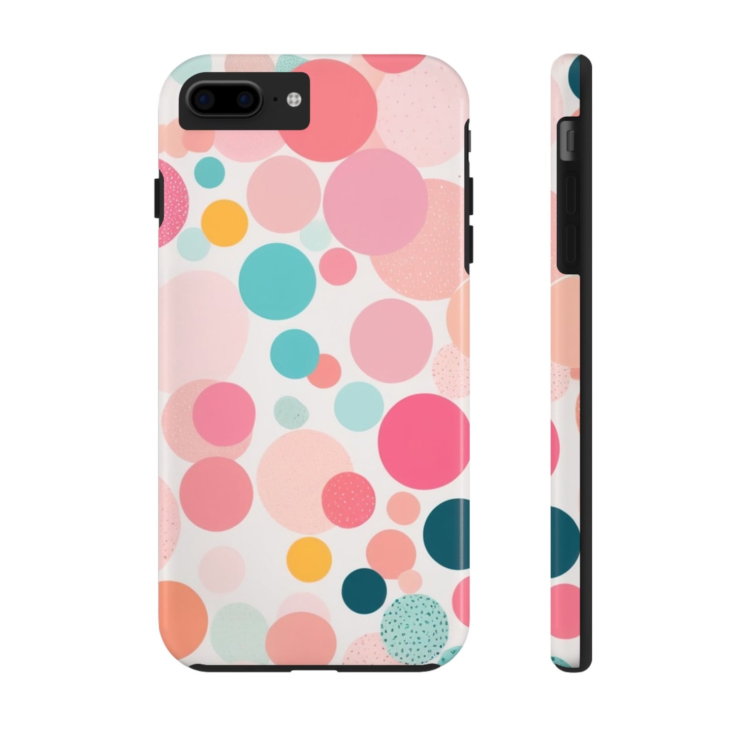 Pink Polka Dot Phone Case for iPhone 16 15 14 13 12 11 X 8 7 Samsung Galaxy S24 S23 S22 S21