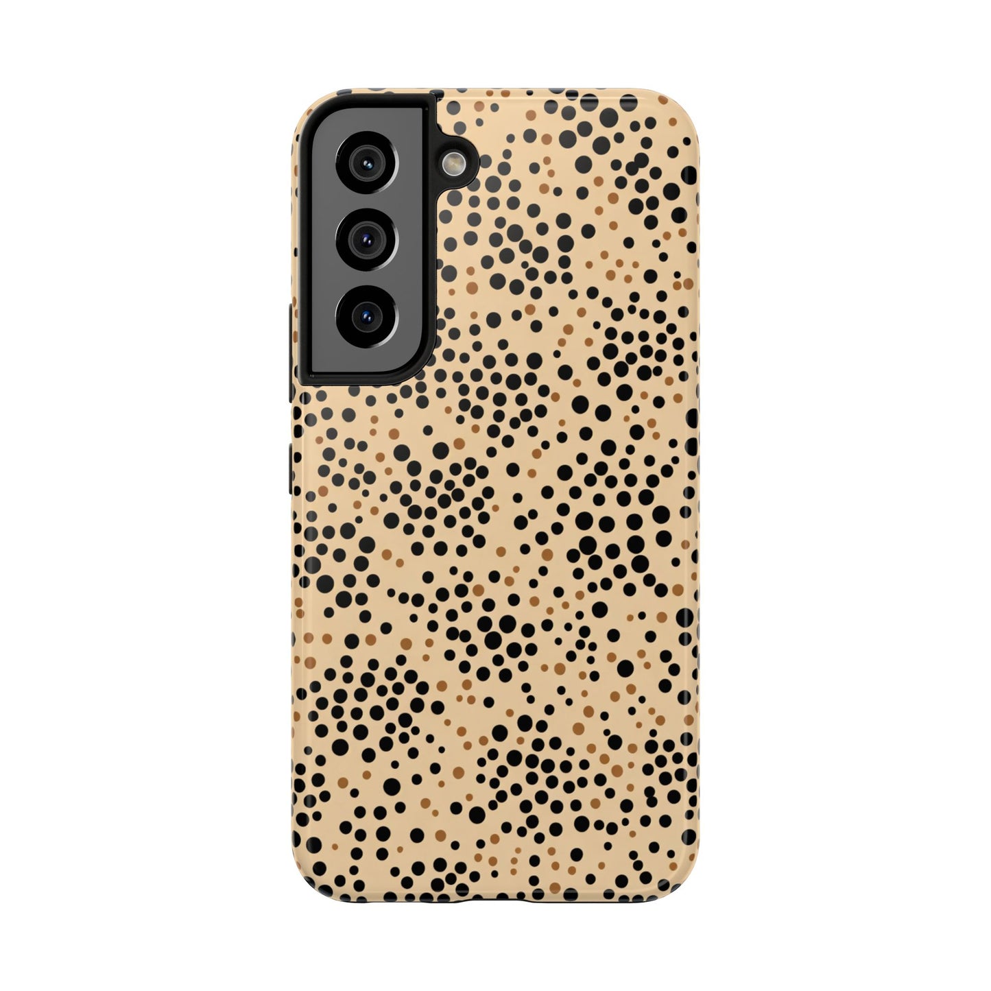 Tan and Black Dot Tough Phone Case