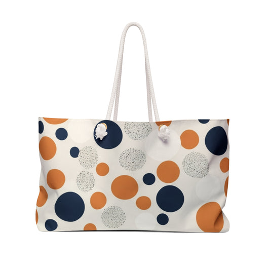Orange Polka Dot Weekender Bag