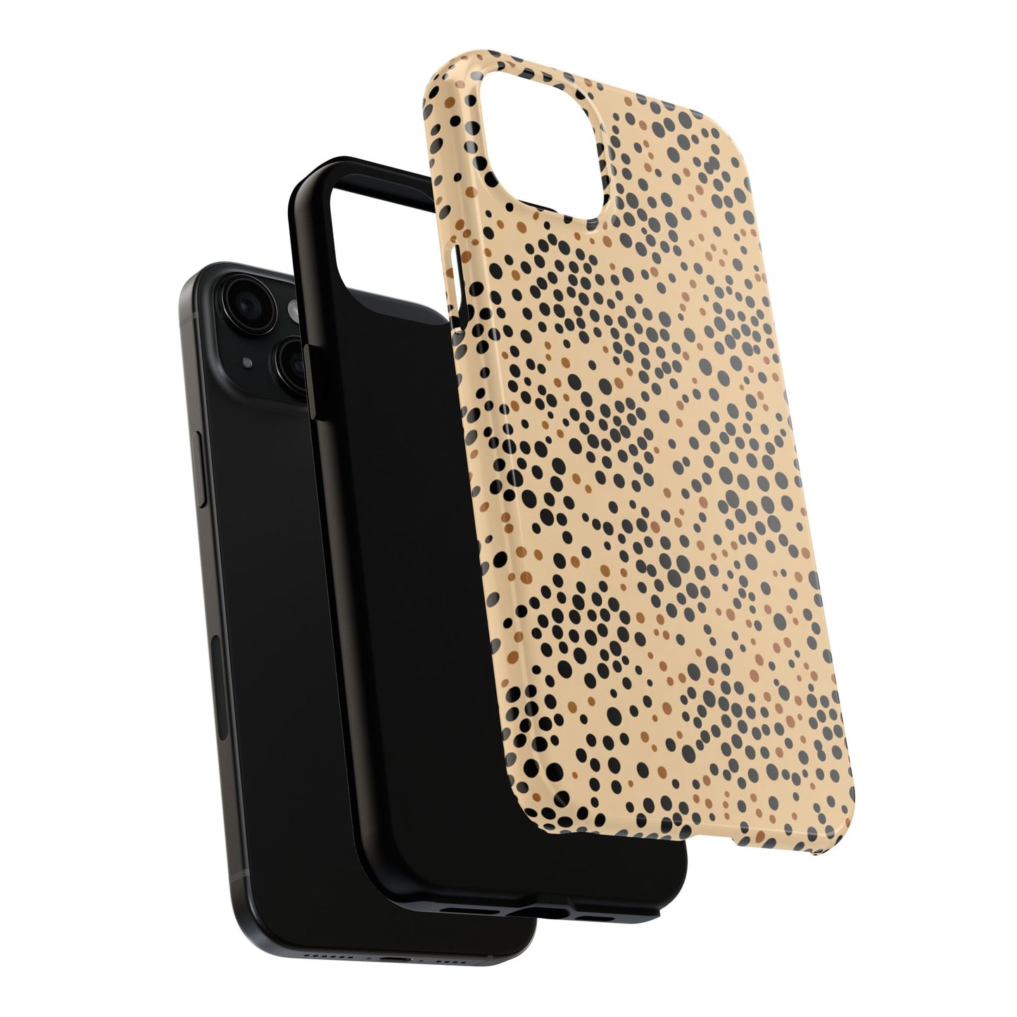 Tan and Black Dot Tough Phone Case
