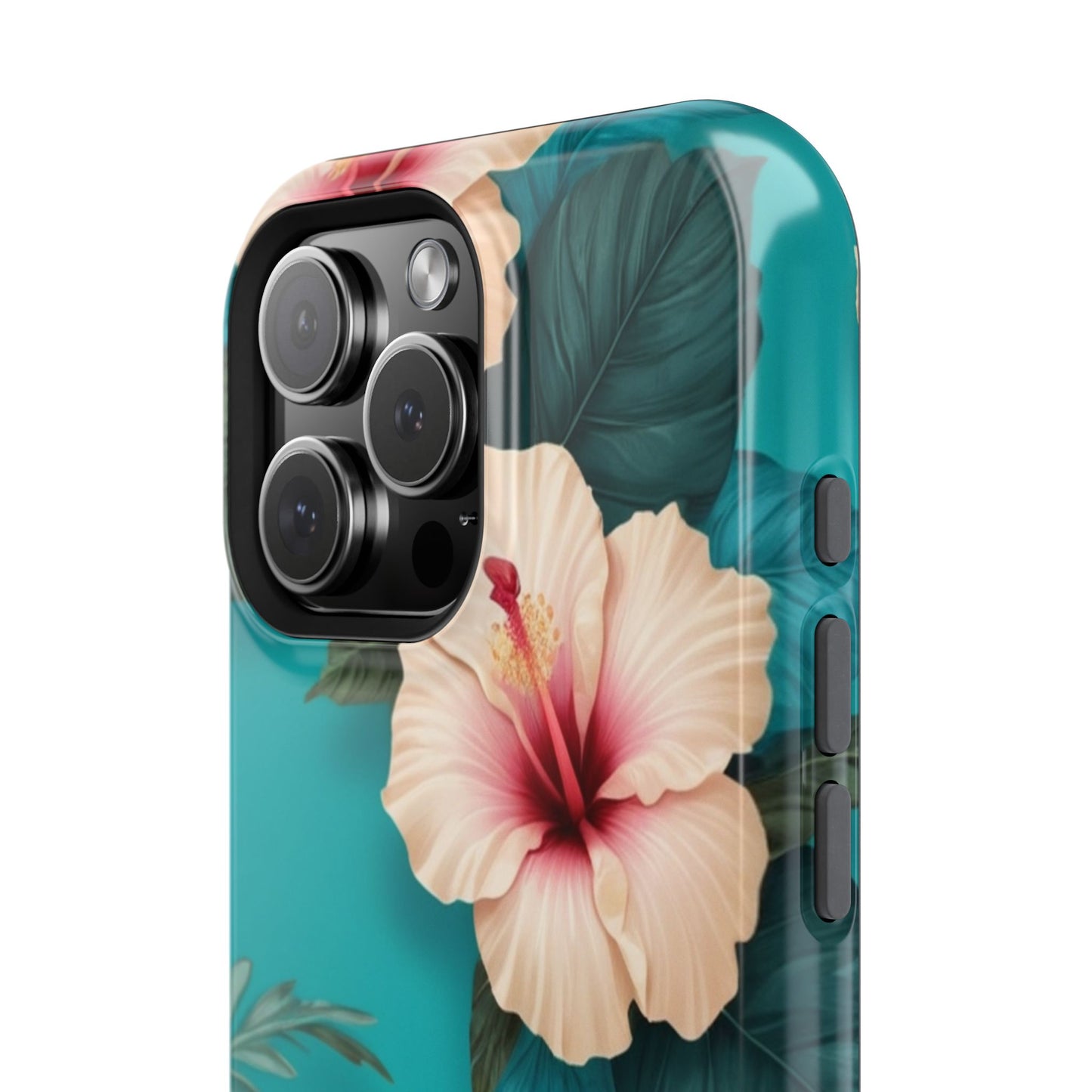 Tropical Floral Magnetic Tough Phone Case for iPhone 16 15 14 13