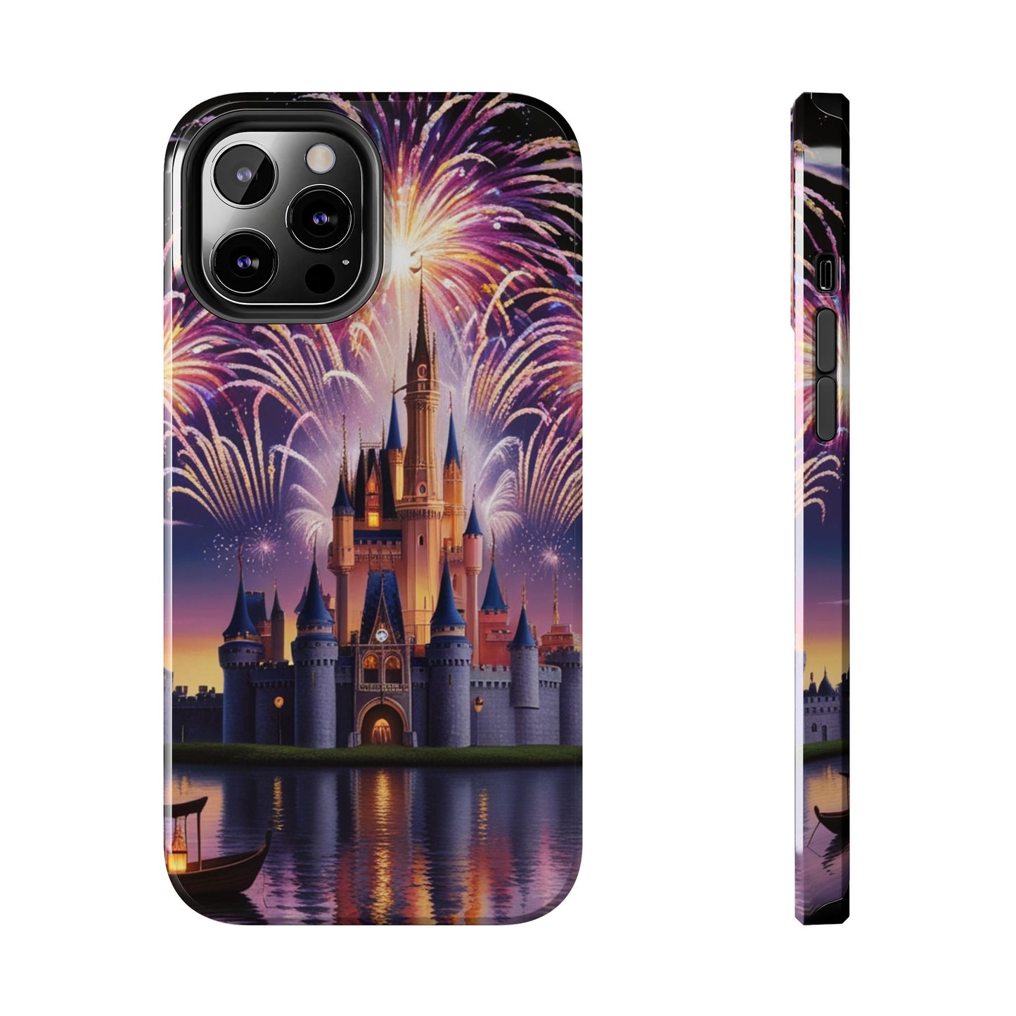 Magical Castle and Fireworks Tough Phone Case for iPhone 16 15 14 13 12 11 X 8 7 Samsung Galaxy S24 S23 S22 S21
