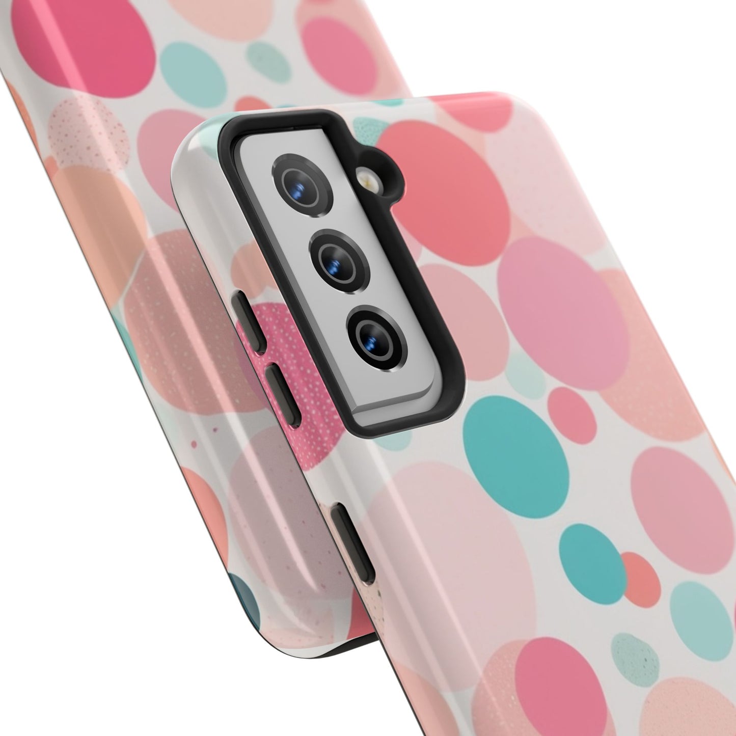 Pink Polka Dot Phone Case for iPhone 16 15 14 13 12 11 X 8 7 Samsung Galaxy S24 S23 S22 S21