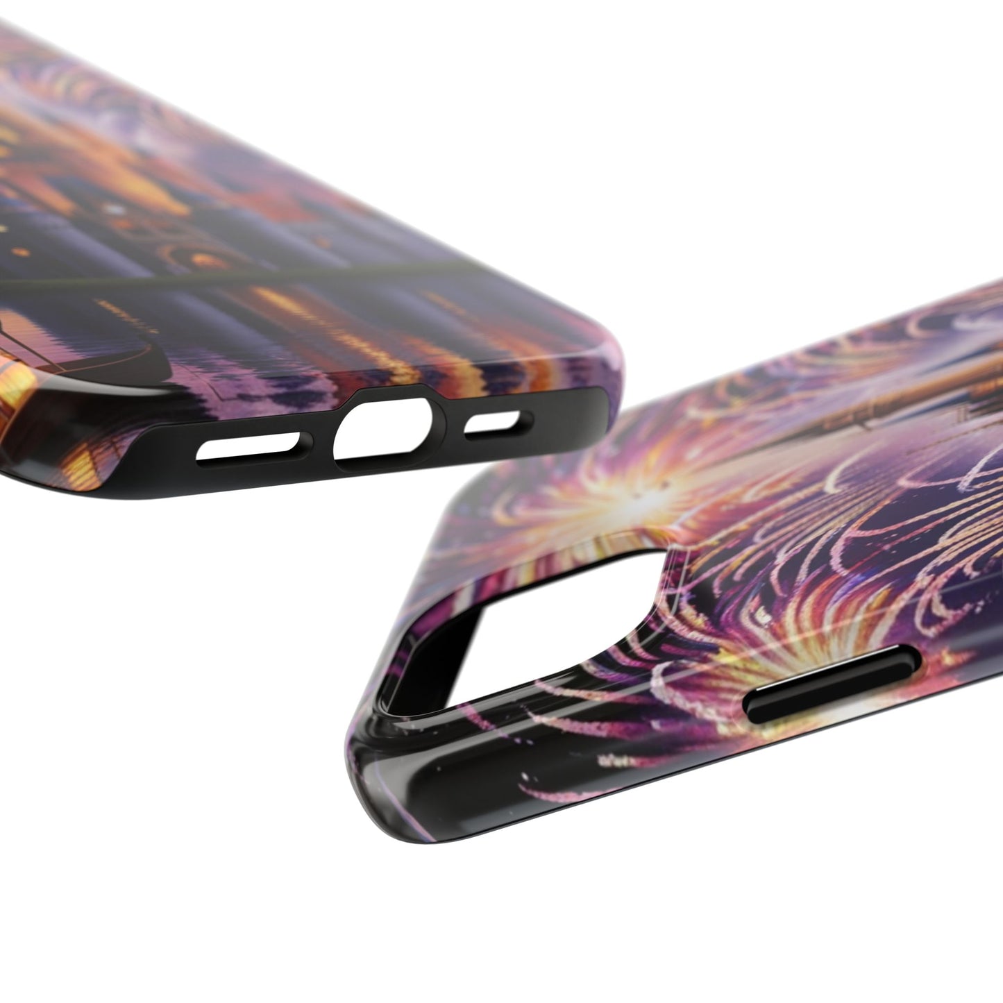 Magical Castle and Fireworks Tough Phone Case for iPhone 16 15 14 13 12 11 X 8 7 Samsung Galaxy S24 S23 S22 S21