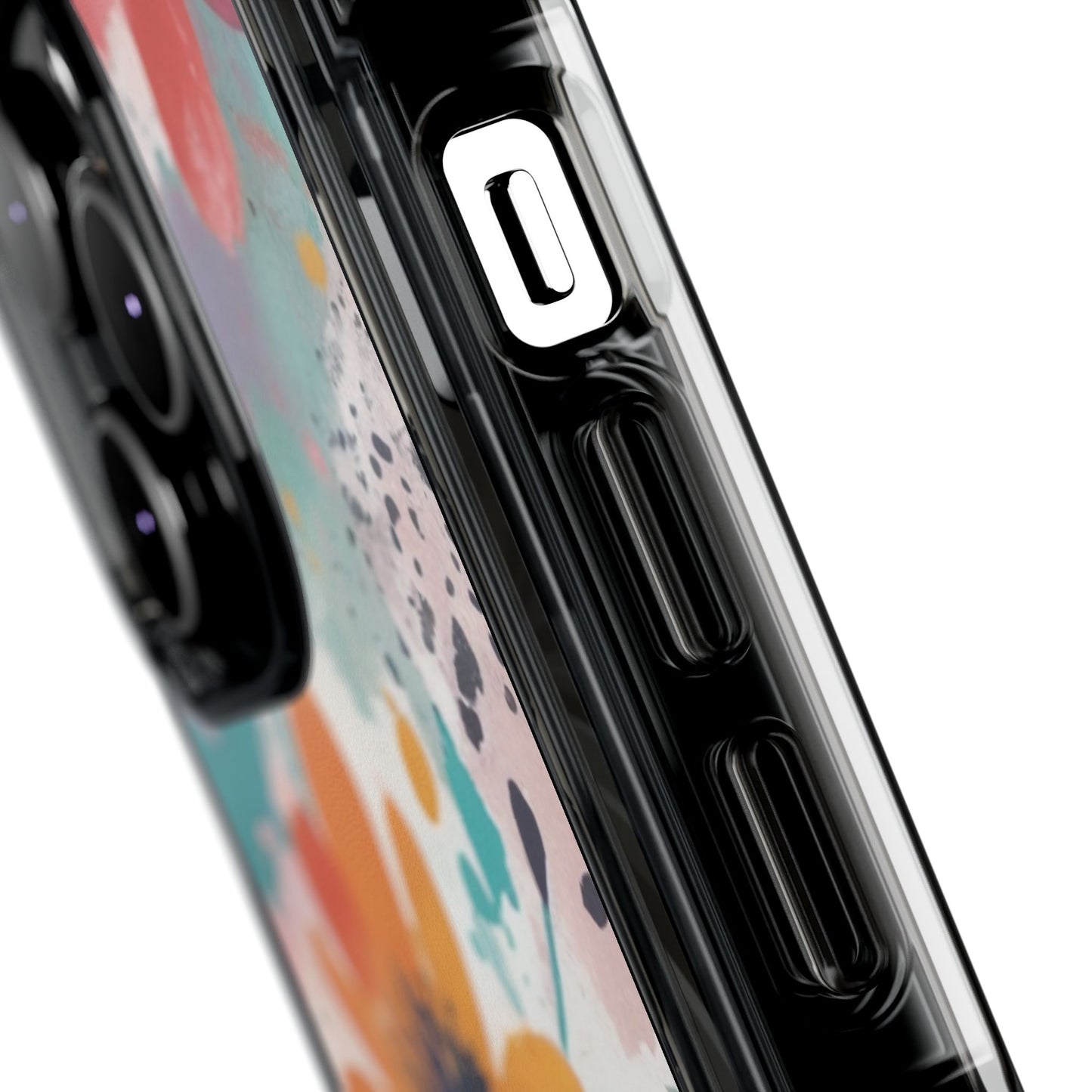 Floral Watercolor Design Magnetic Clear Impact Case for iPhone 16 15 14
