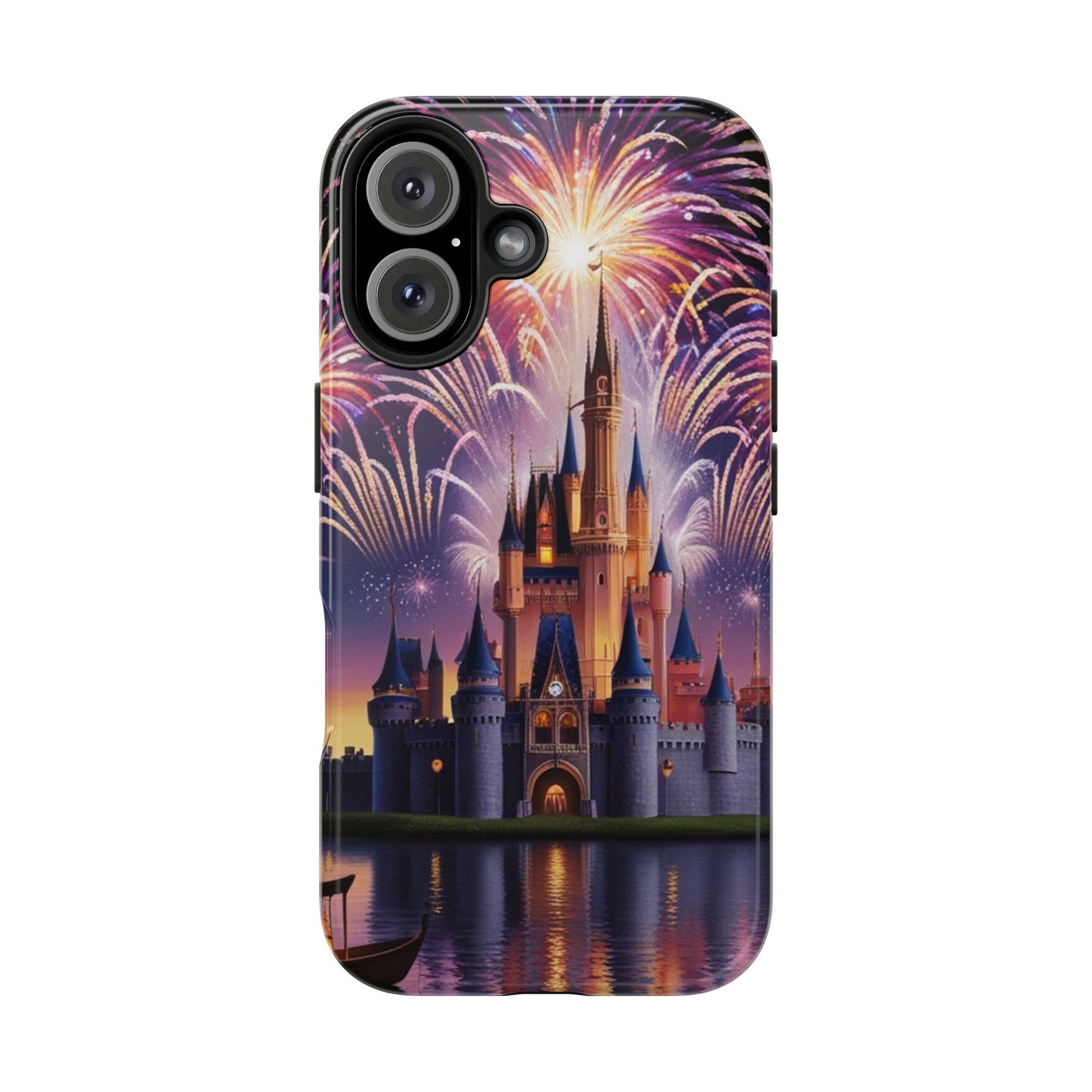 Magical Castle and Fireworks Tough Phone Case for iPhone 16 15 14 13 12 11 X 8 7 Samsung Galaxy S24 S23 S22 S21