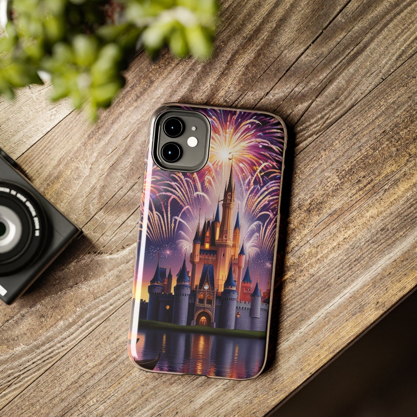 Magical Castle and Fireworks Tough Phone Case for iPhone 16 15 14 13 12 11 X 8 7 Samsung Galaxy S24 S23 S22 S21
