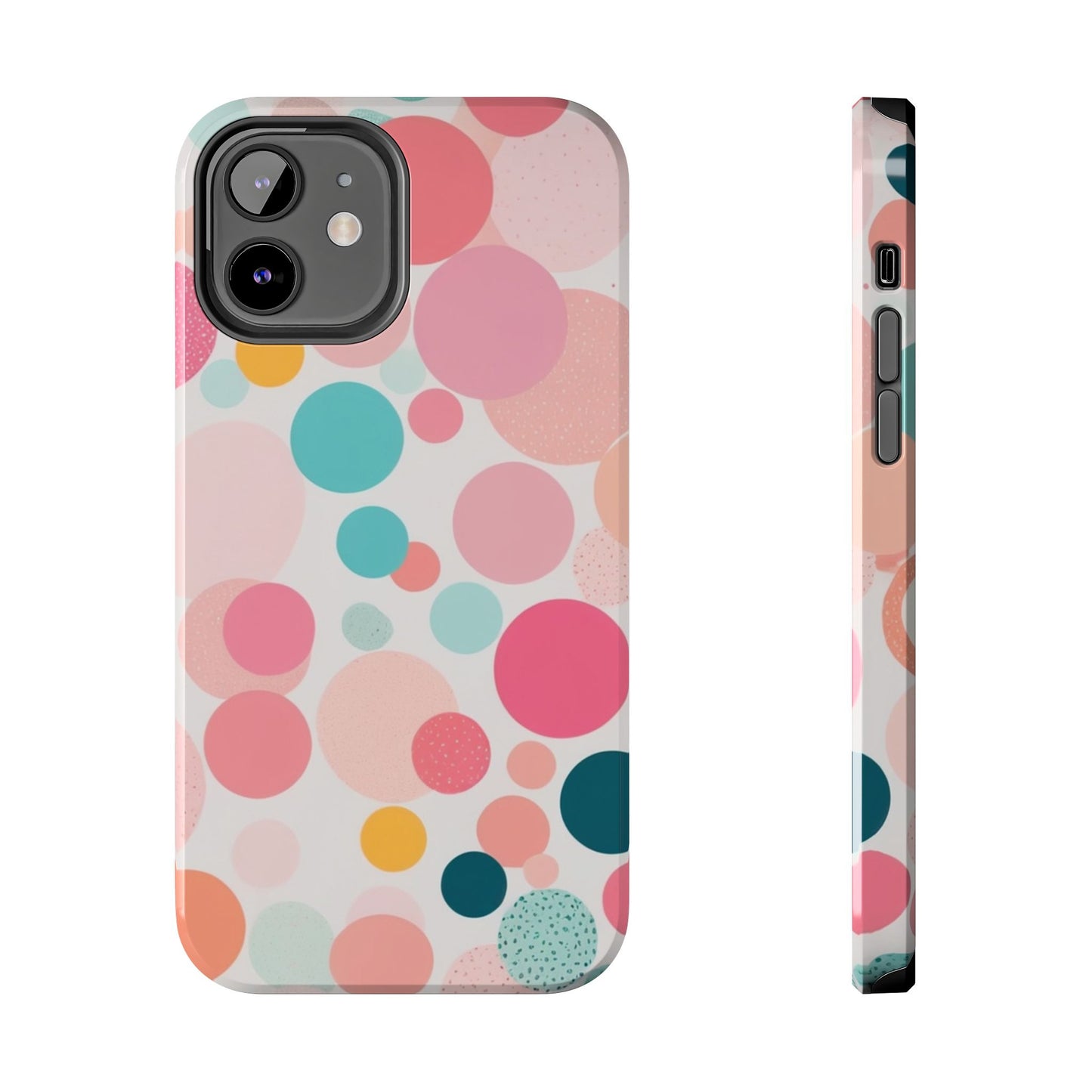 Pink Polka Dot Phone Case for iPhone 16 15 14 13 12 11 X 8 7 Samsung Galaxy S24 S23 S22 S21