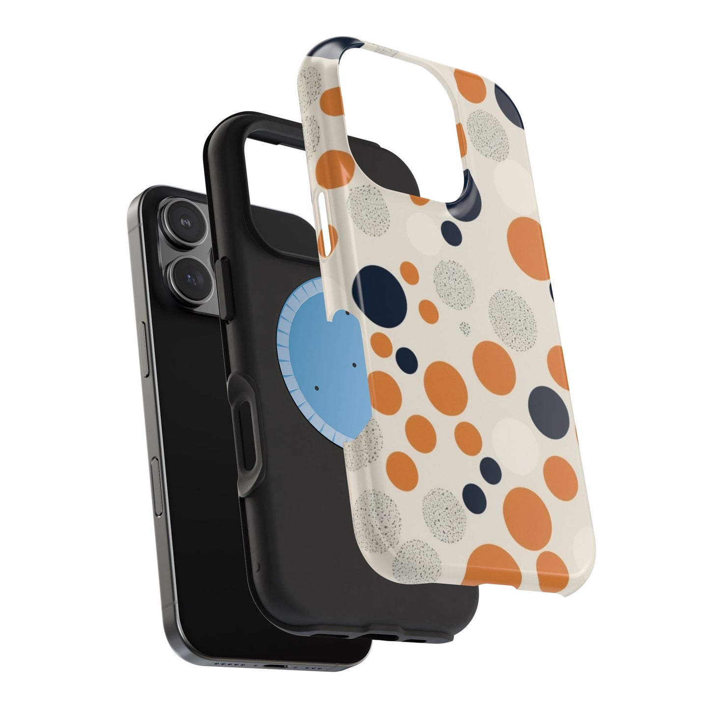 Orange Polka Dot Magnetic Phone Case