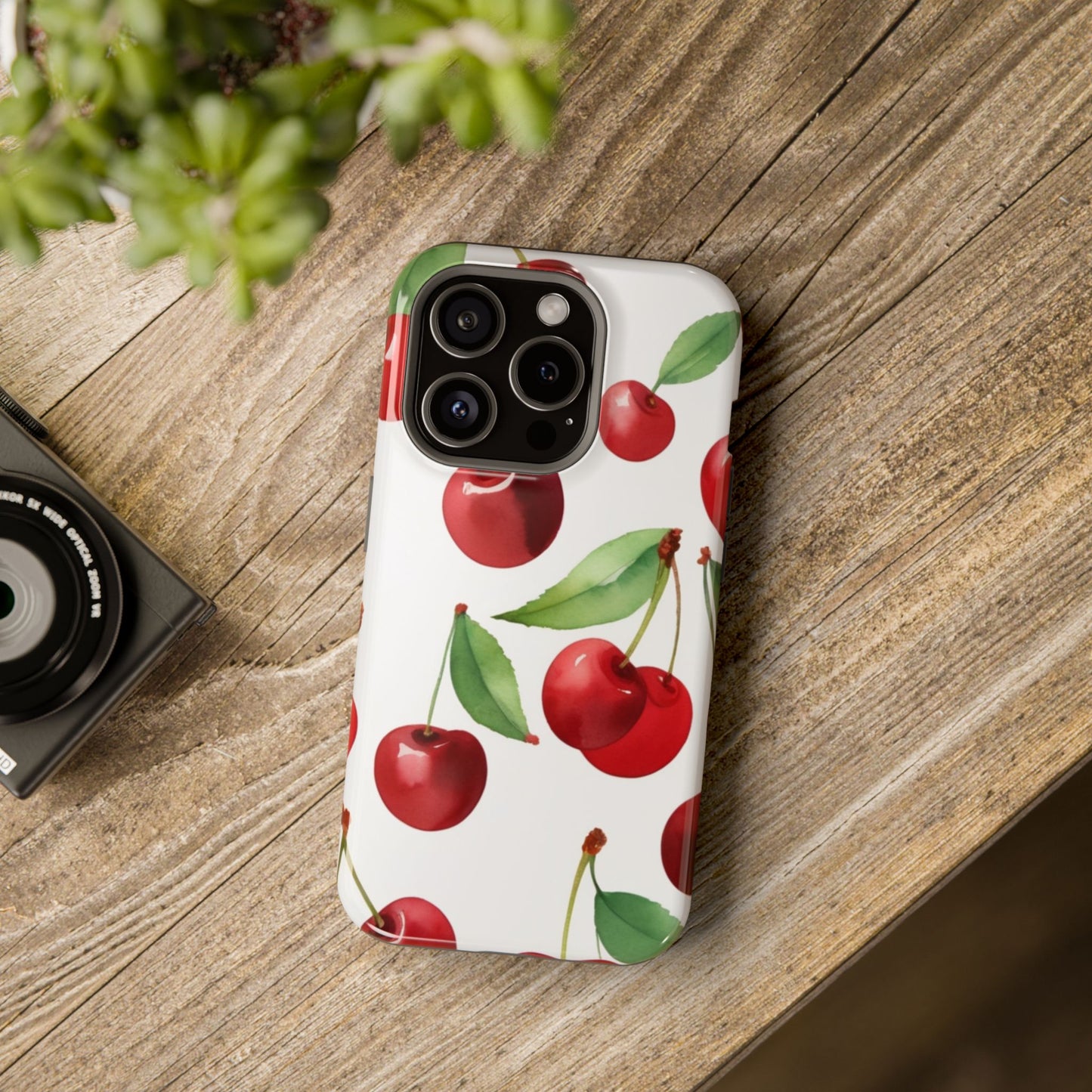Cherry Print Magnetic Tough Case