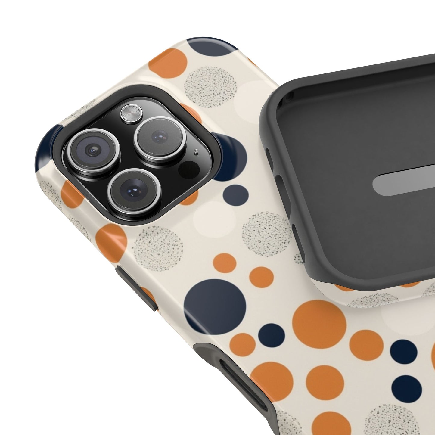 Orange Polka Dot Magnetic Phone Case