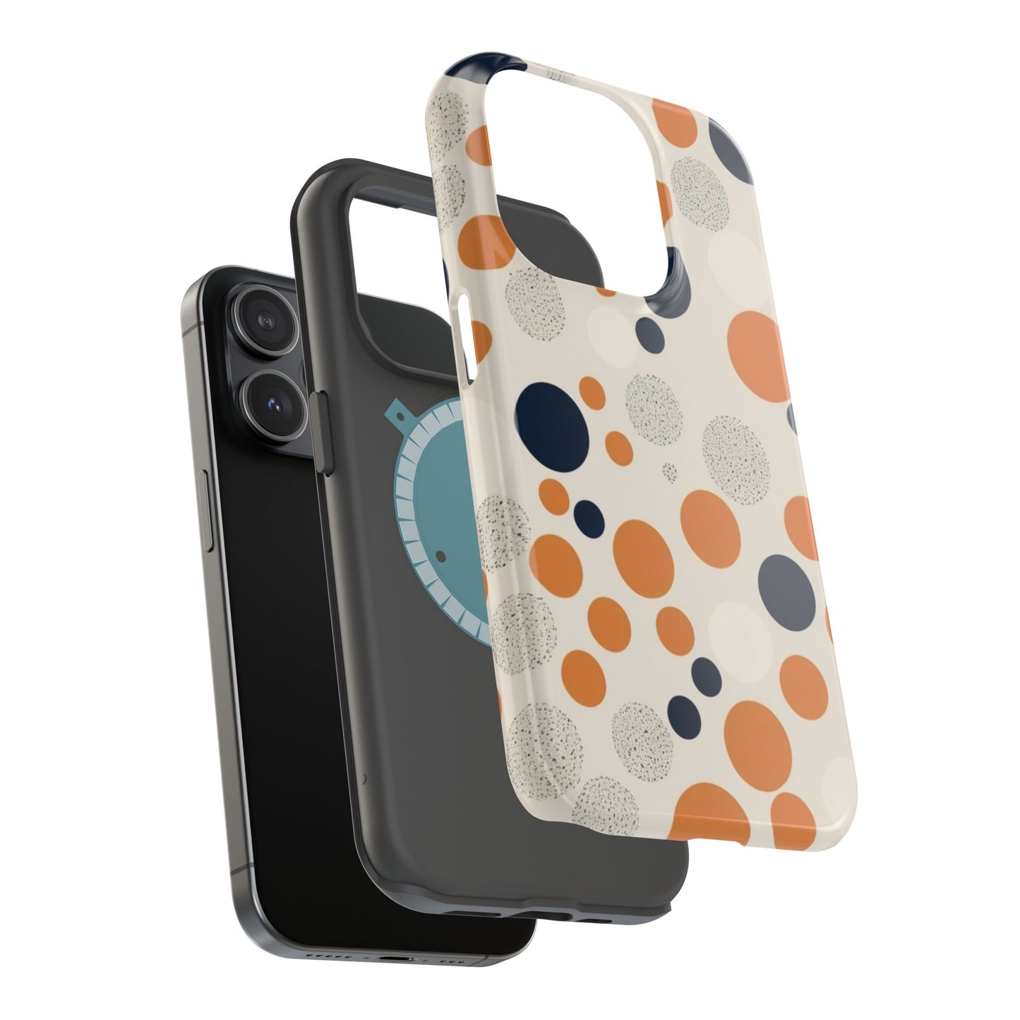 Orange Polka Dot Magnetic Phone Case