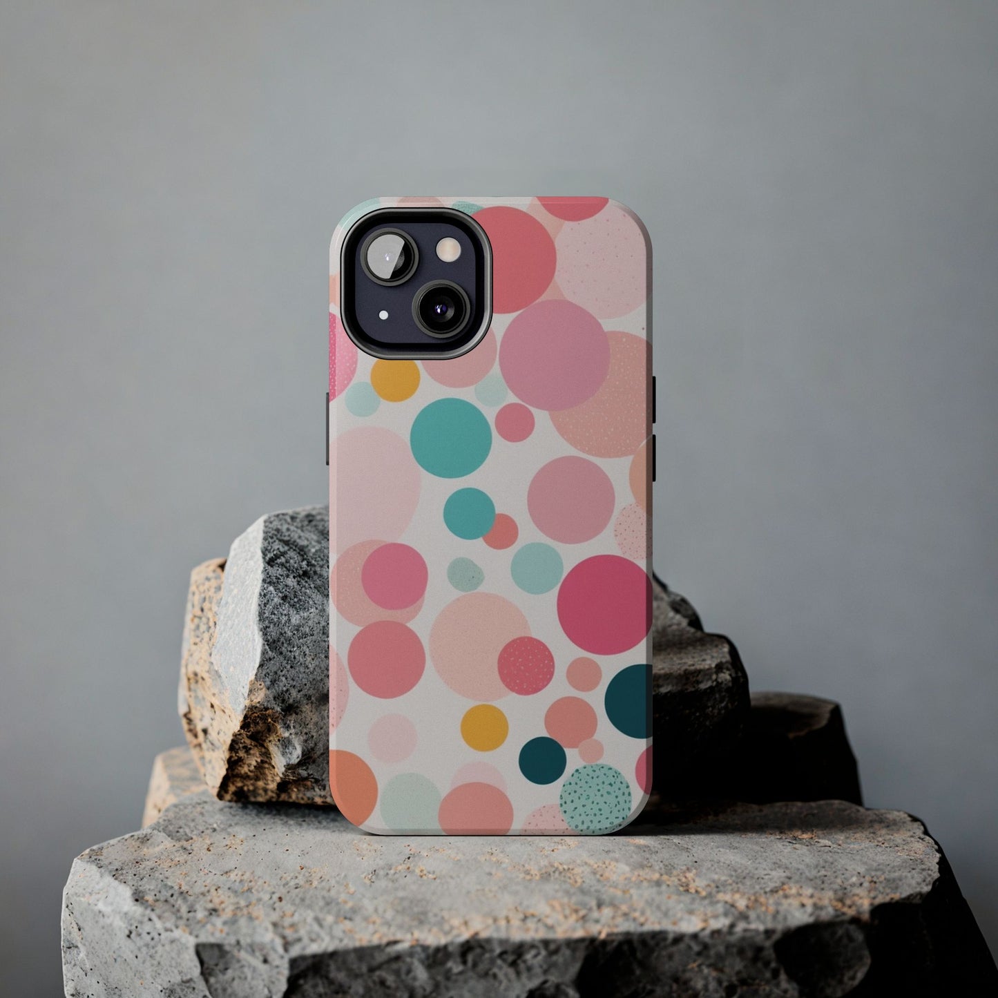 Pink Polka Dot Phone Case for iPhone 16 15 14 13 12 11 X 8 7 Samsung Galaxy S24 S23 S22 S21