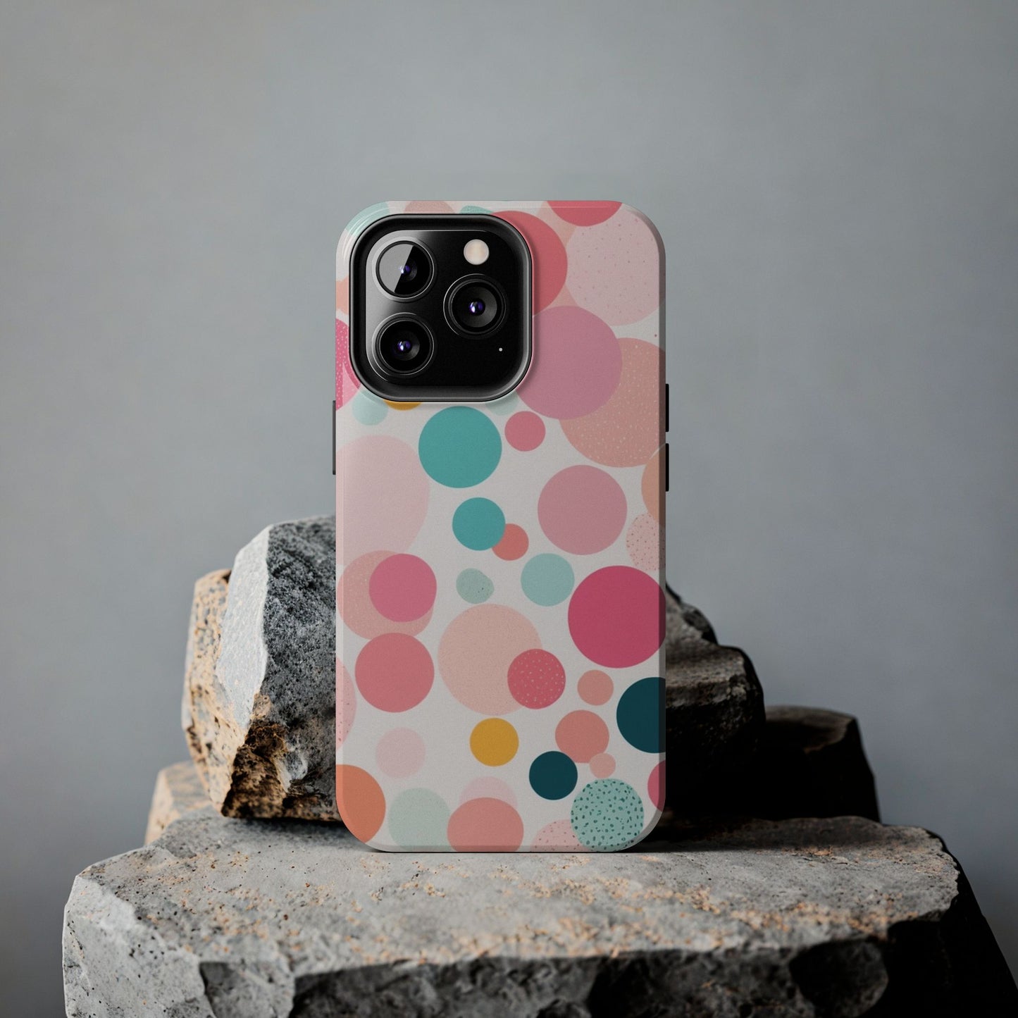 Pink Polka Dot Phone Case for iPhone 16 15 14 13 12 11 X 8 7 Samsung Galaxy S24 S23 S22 S21