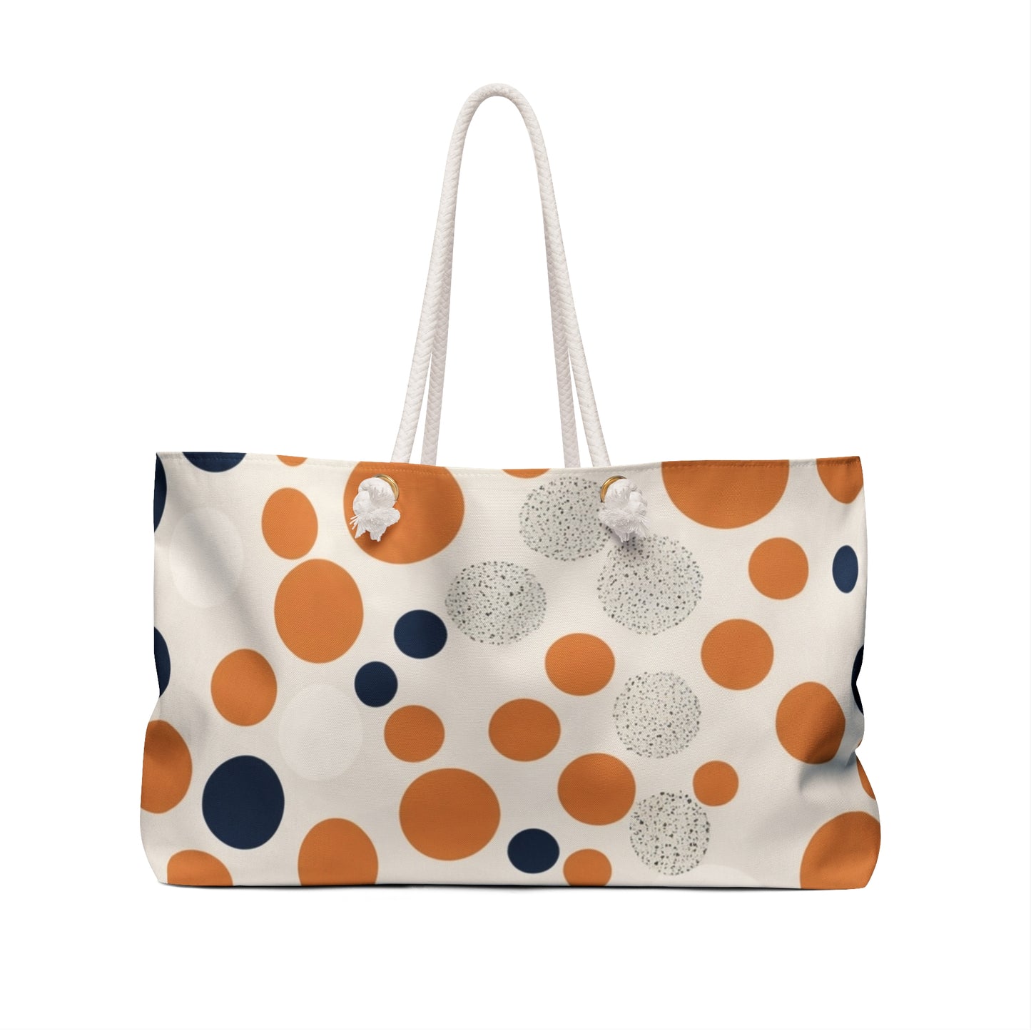 Orange Polka Dot Weekender Bag