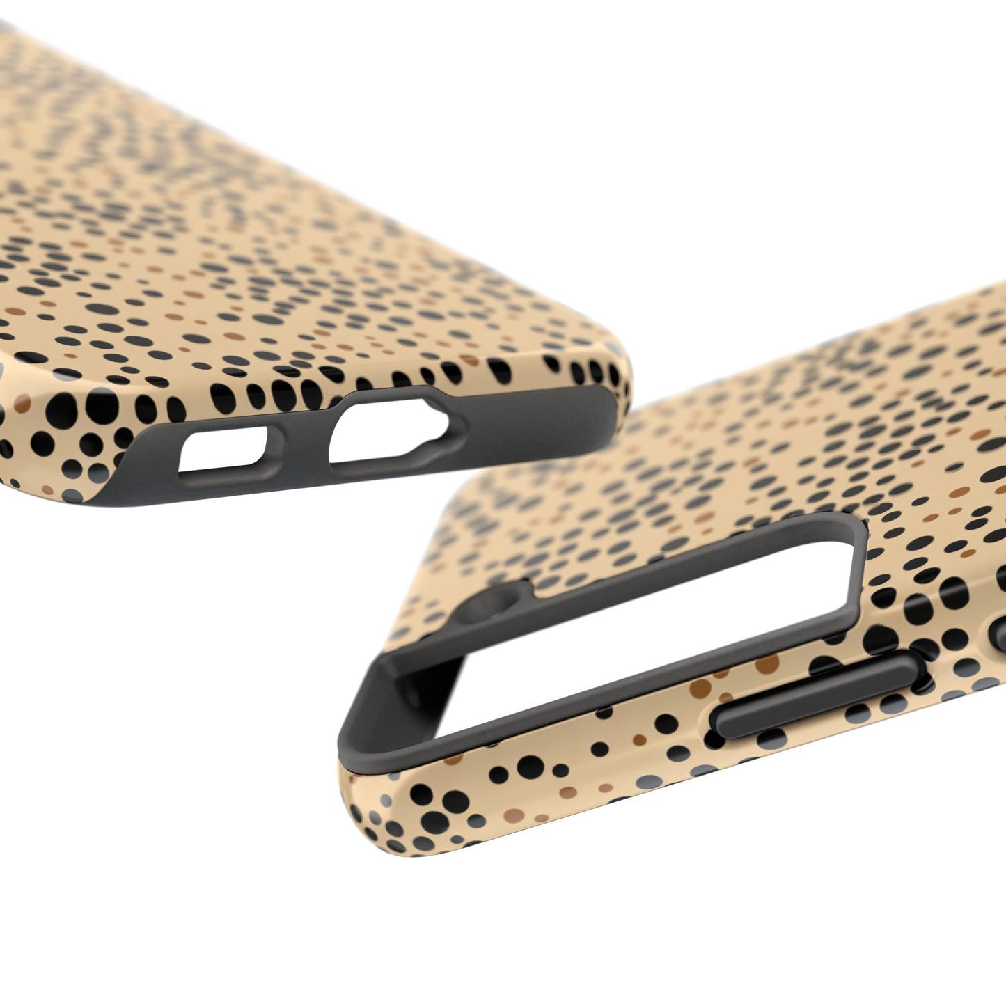 Tan and Black Dot Tough Phone Case