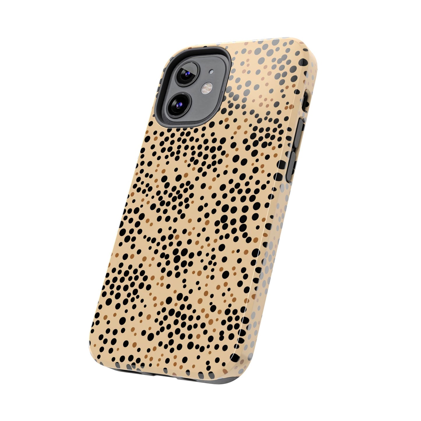 Tan and Black Dot Tough Phone Case