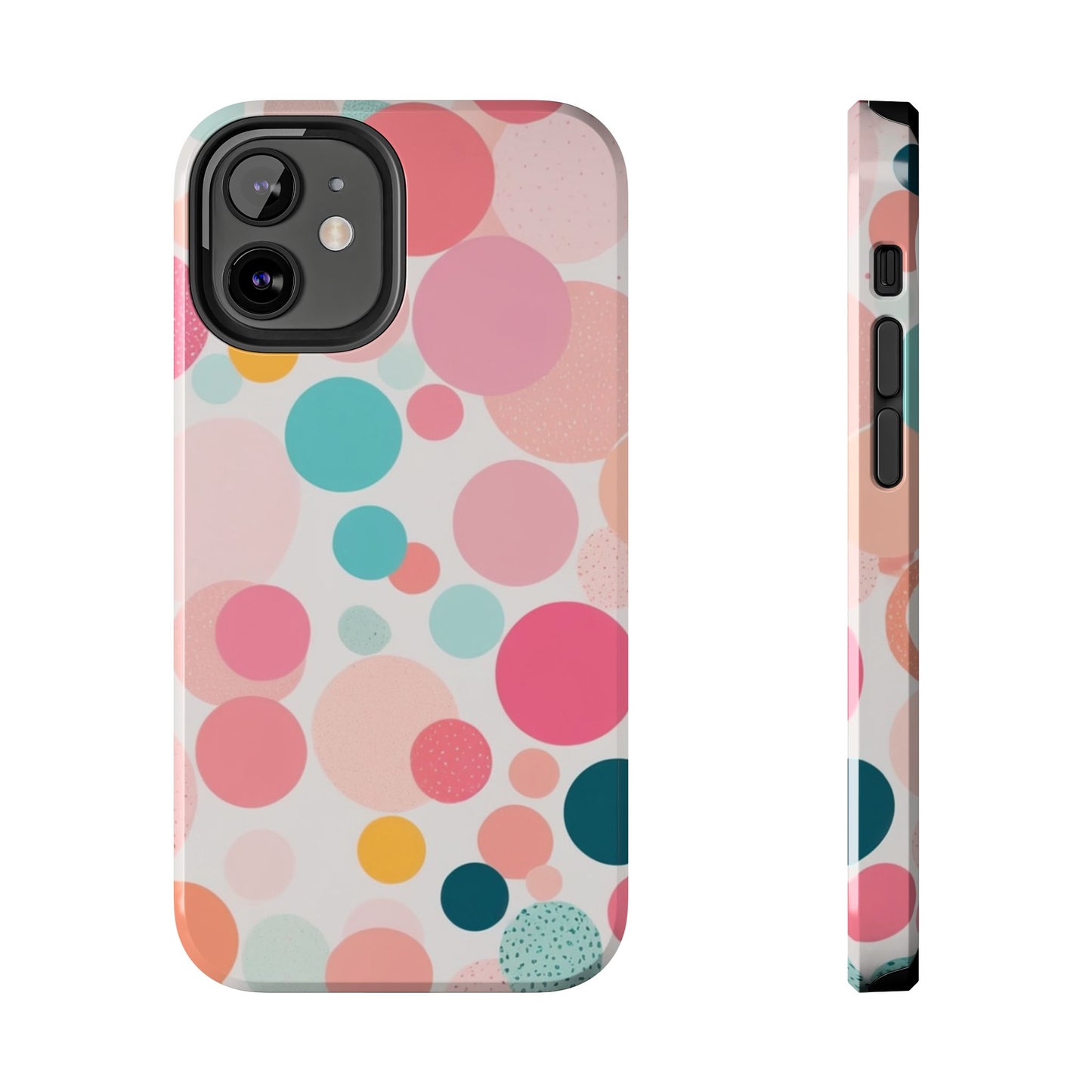 Pink Polka Dot Phone Case for iPhone 16 15 14 13 12 11 X 8 7 Samsung Galaxy S24 S23 S22 S21