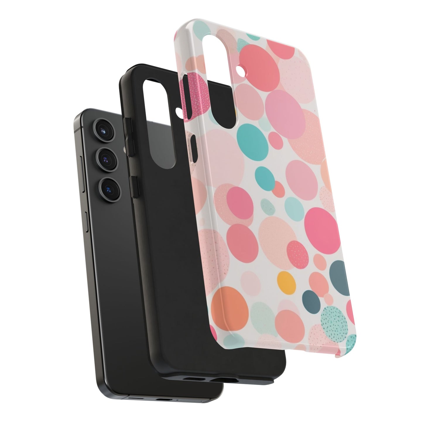 Pink Polka Dot Phone Case for iPhone 16 15 14 13 12 11 X 8 7 Samsung Galaxy S24 S23 S22 S21