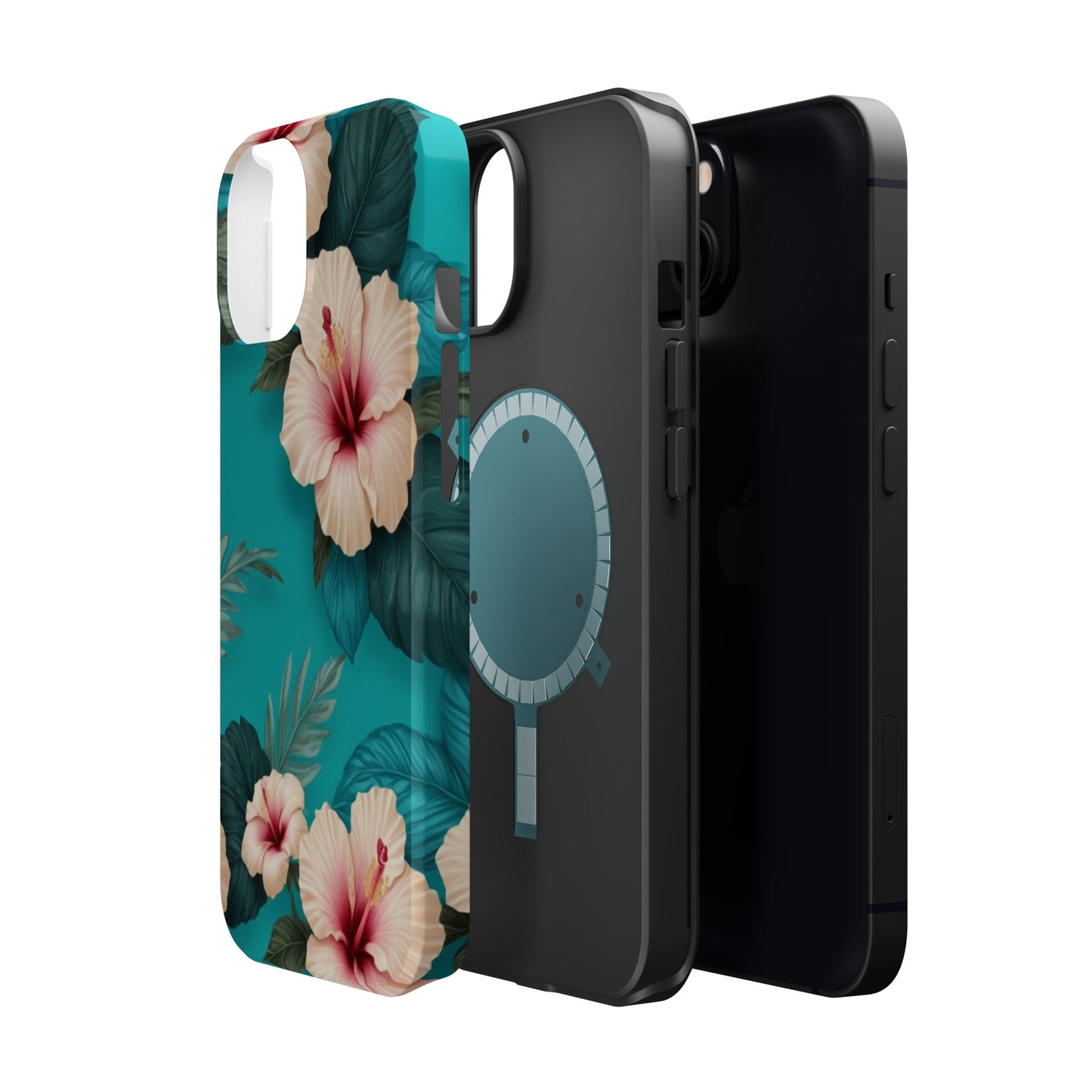 Tropical Floral Magnetic Tough Phone Case for iPhone 16 15 14 13