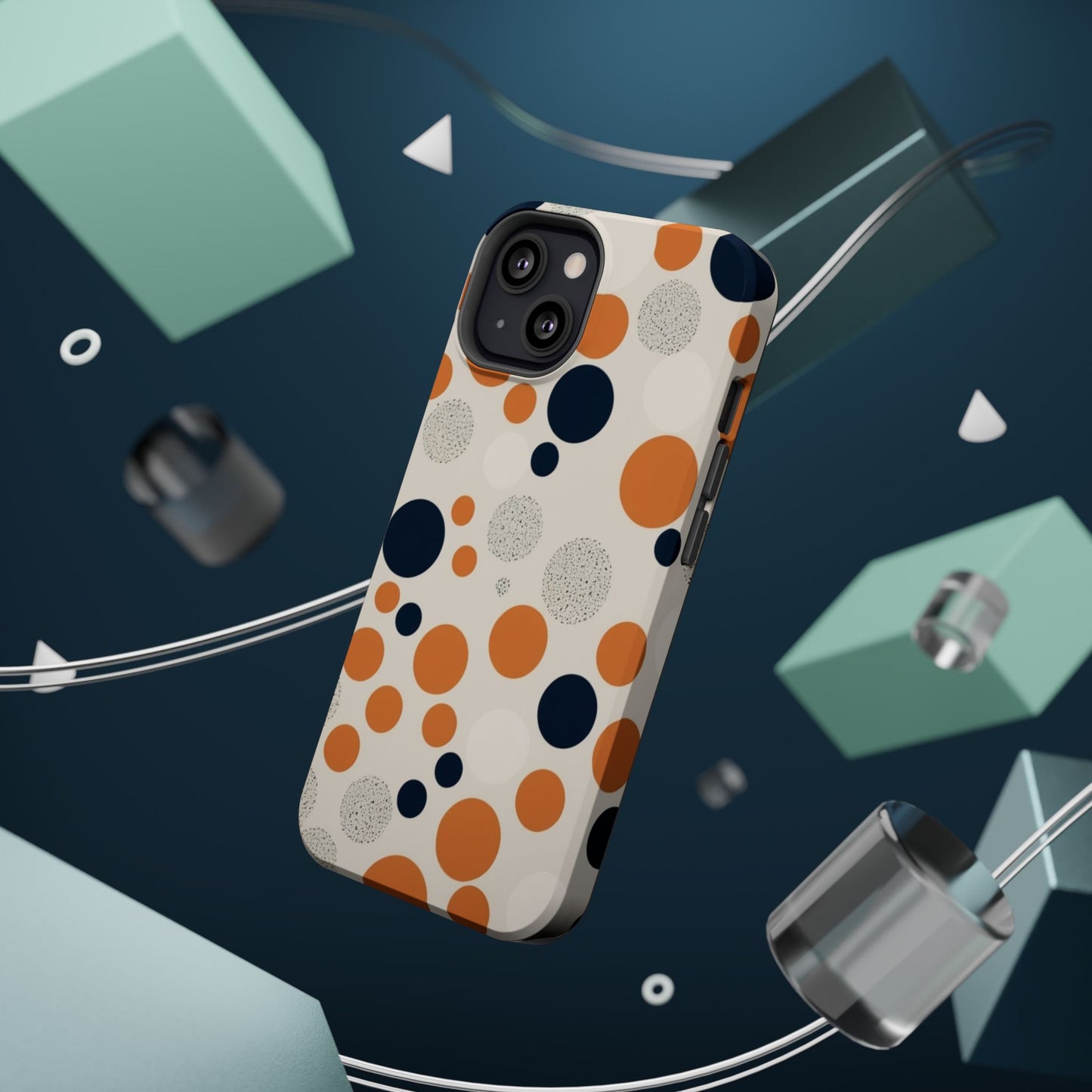 Orange Polka Dot Magnetic Phone Case