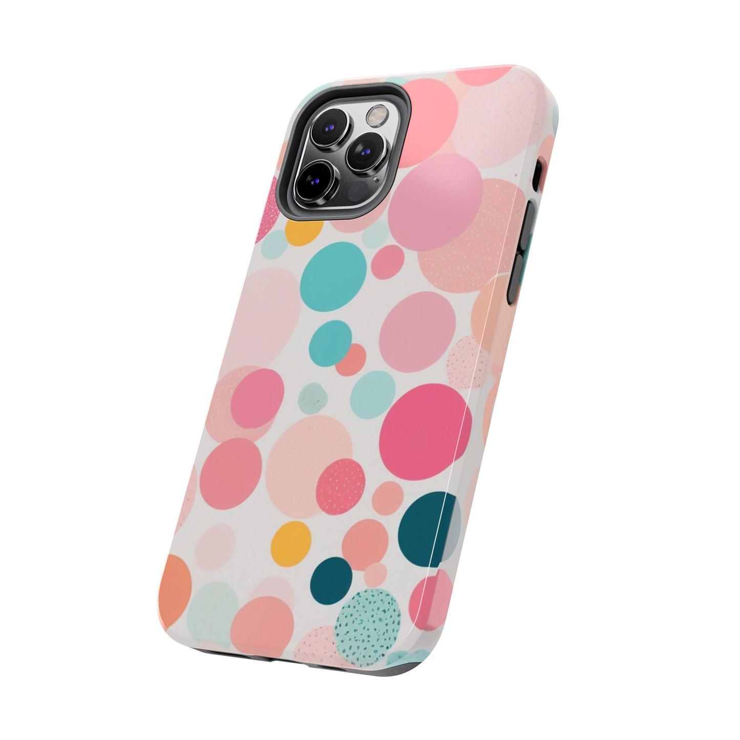 Pink Polka Dot Phone Case for iPhone 16 15 14 13 12 11 X 8 7 Samsung Galaxy S24 S23 S22 S21