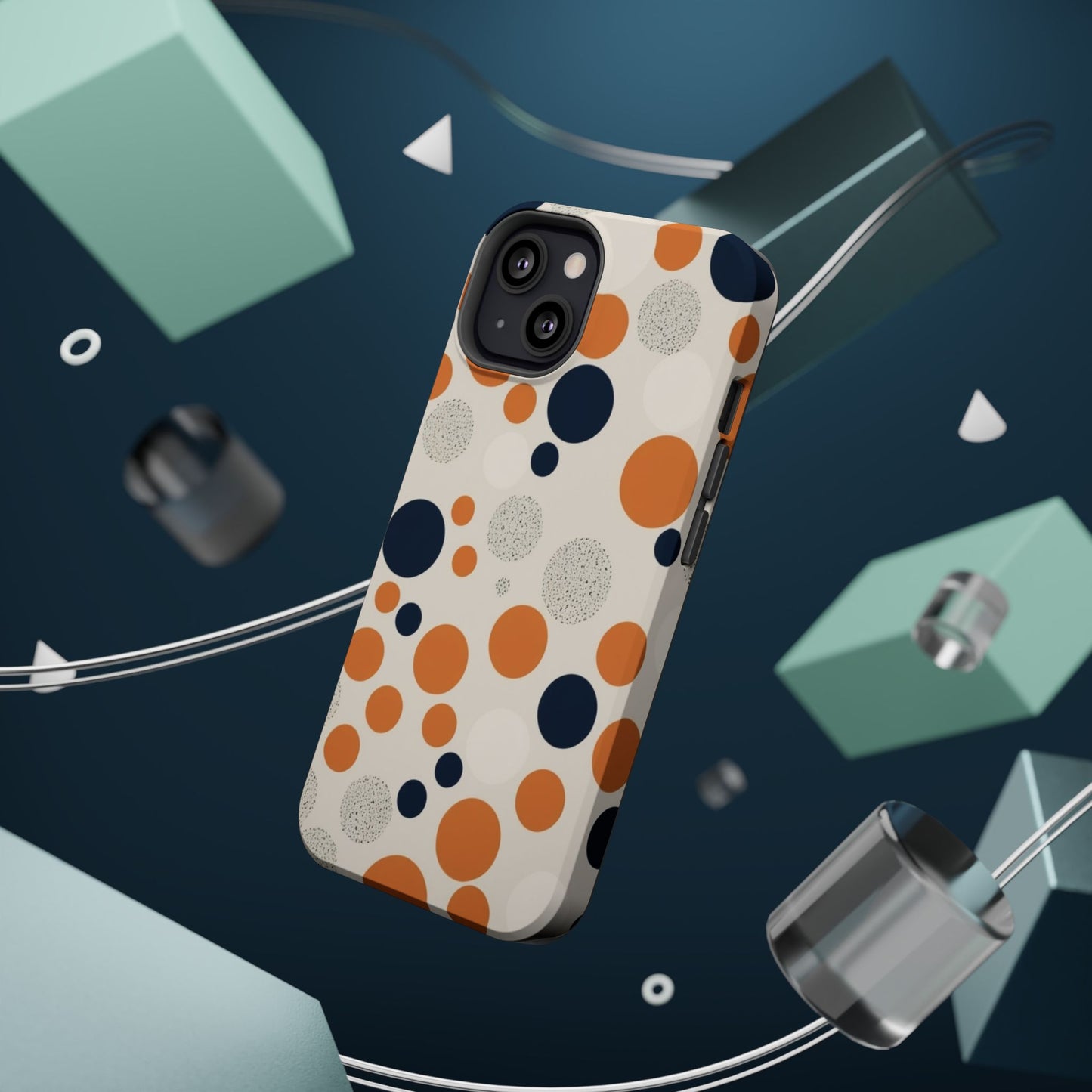 Orange Polka Dot Magnetic Phone Case