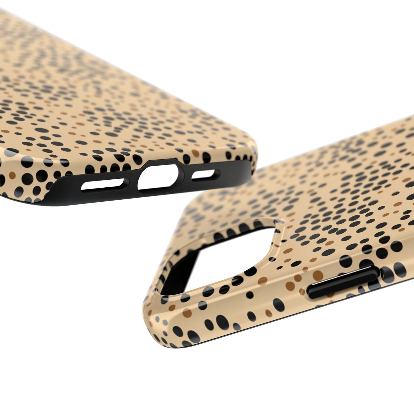 Tan and Black Dot Tough Phone Case