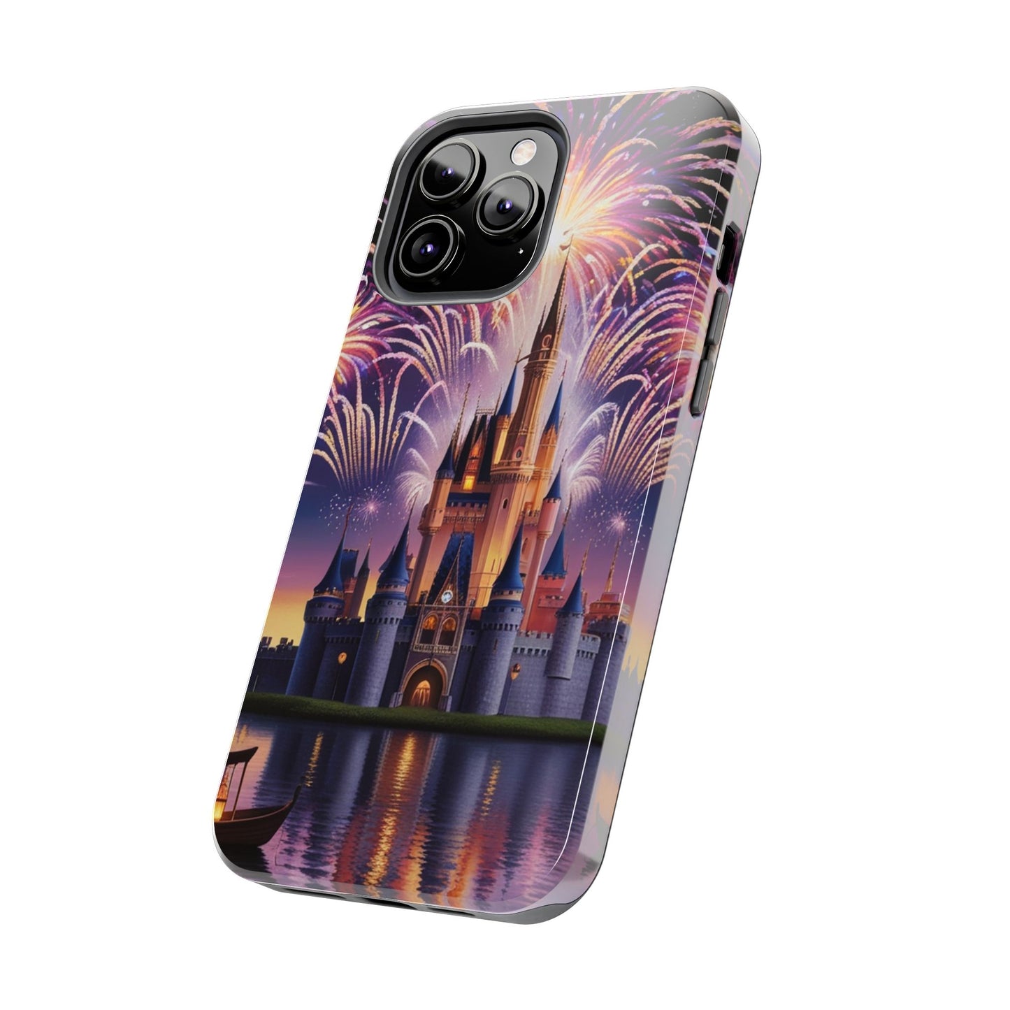 Magical Castle and Fireworks Tough Phone Case for iPhone 16 15 14 13 12 11 X 8 7 Samsung Galaxy S24 S23 S22 S21