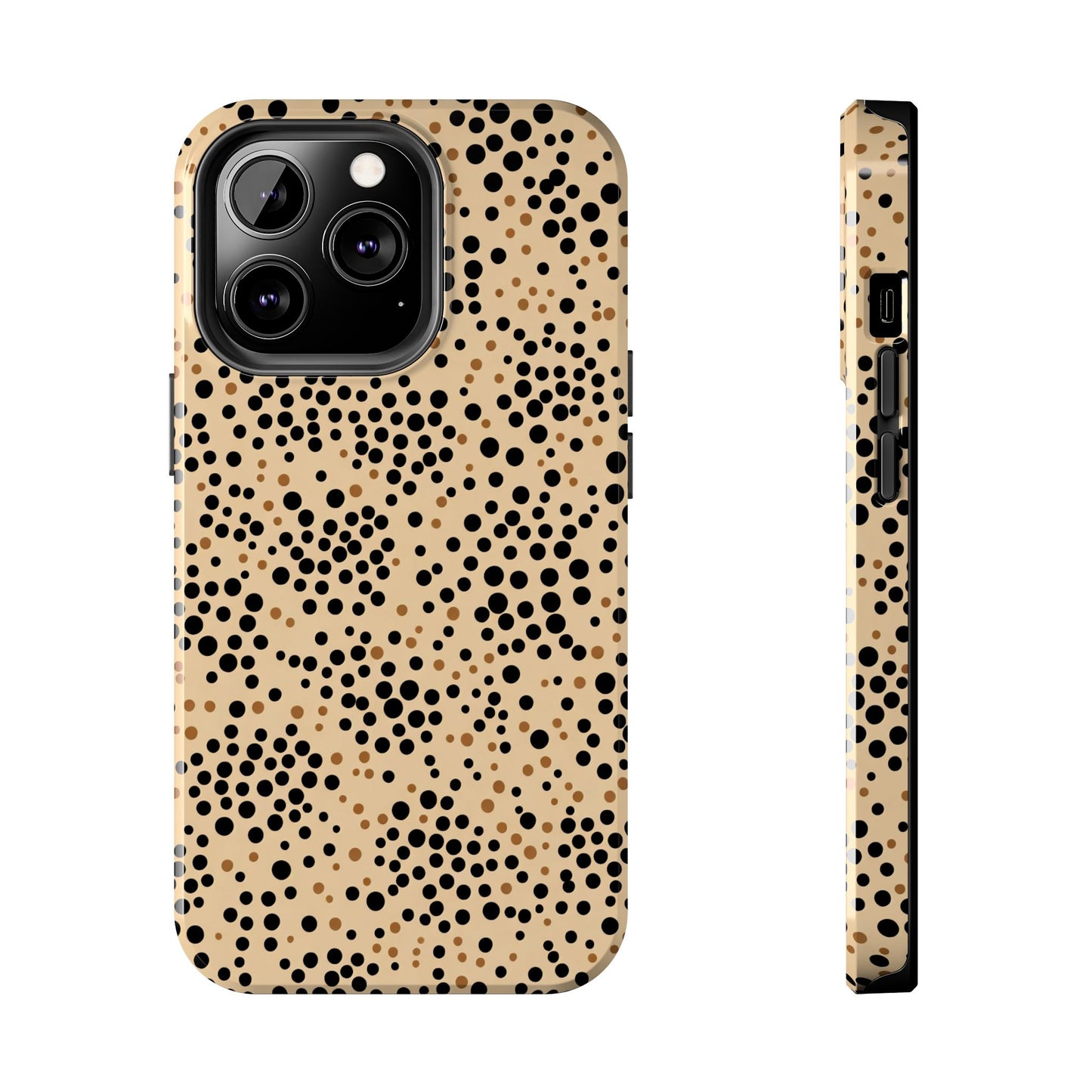 Tan and Black Dot Tough Phone Case