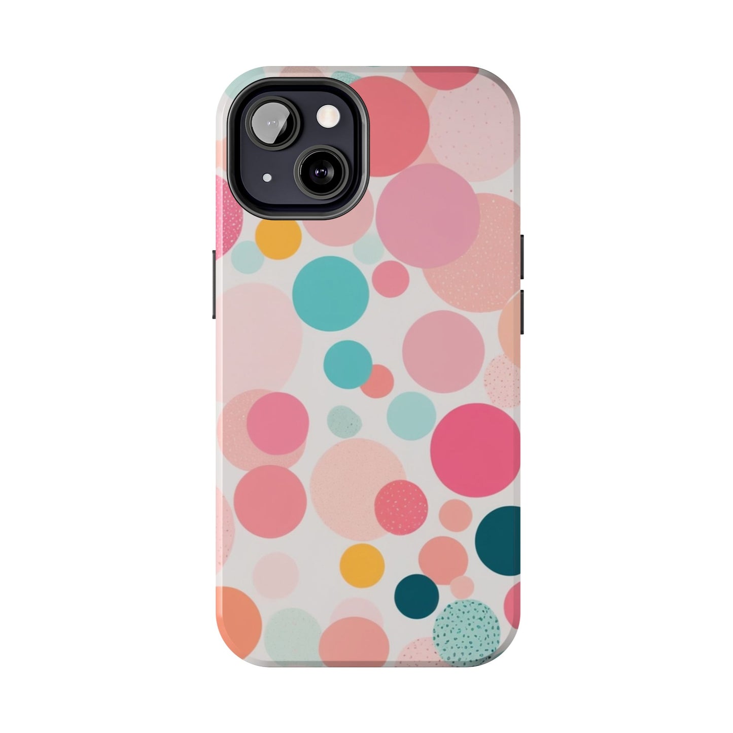 Pink Polka Dot Phone Case for iPhone 16 15 14 13 12 11 X 8 7 Samsung Galaxy S24 S23 S22 S21