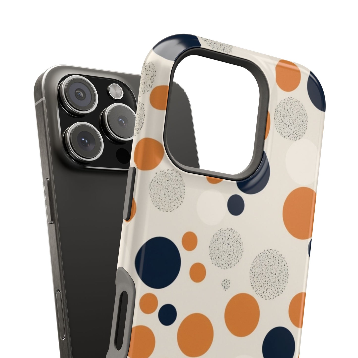 Orange Polka Dot Magnetic Phone Case