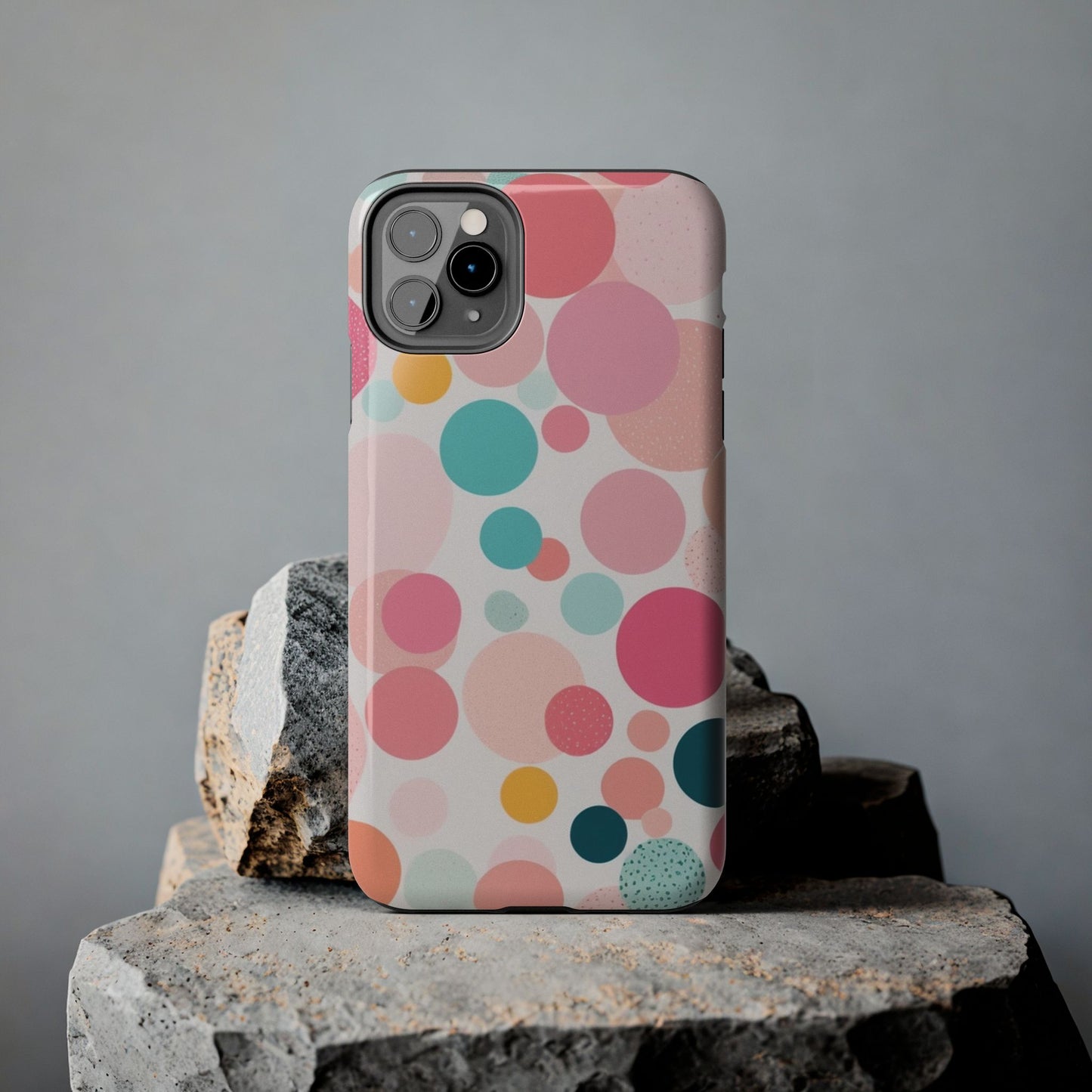 Pink Polka Dot Phone Case for iPhone 16 15 14 13 12 11 X 8 7 Samsung Galaxy S24 S23 S22 S21