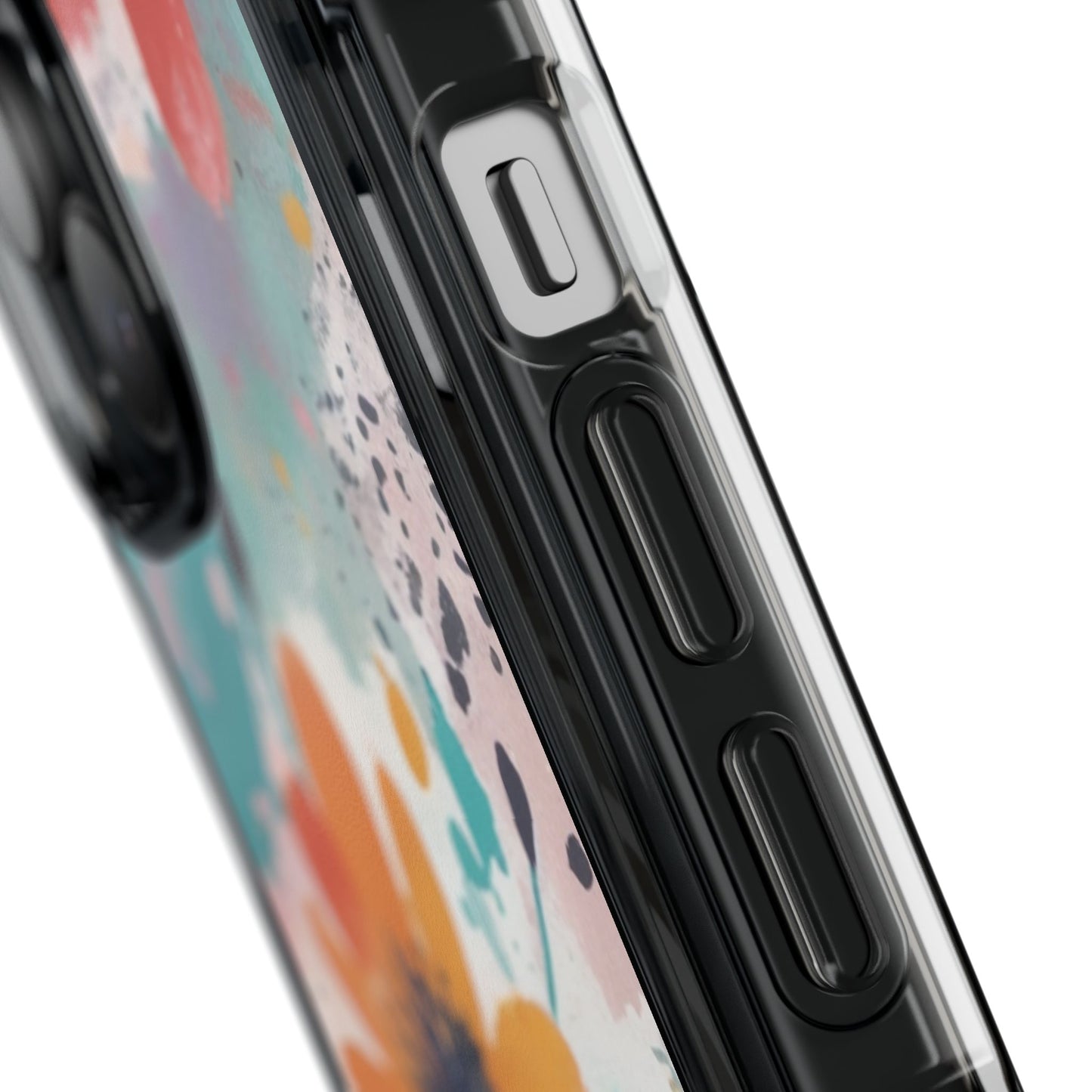 Floral Watercolor Design Magnetic Clear Impact Case for iPhone 16 15 14