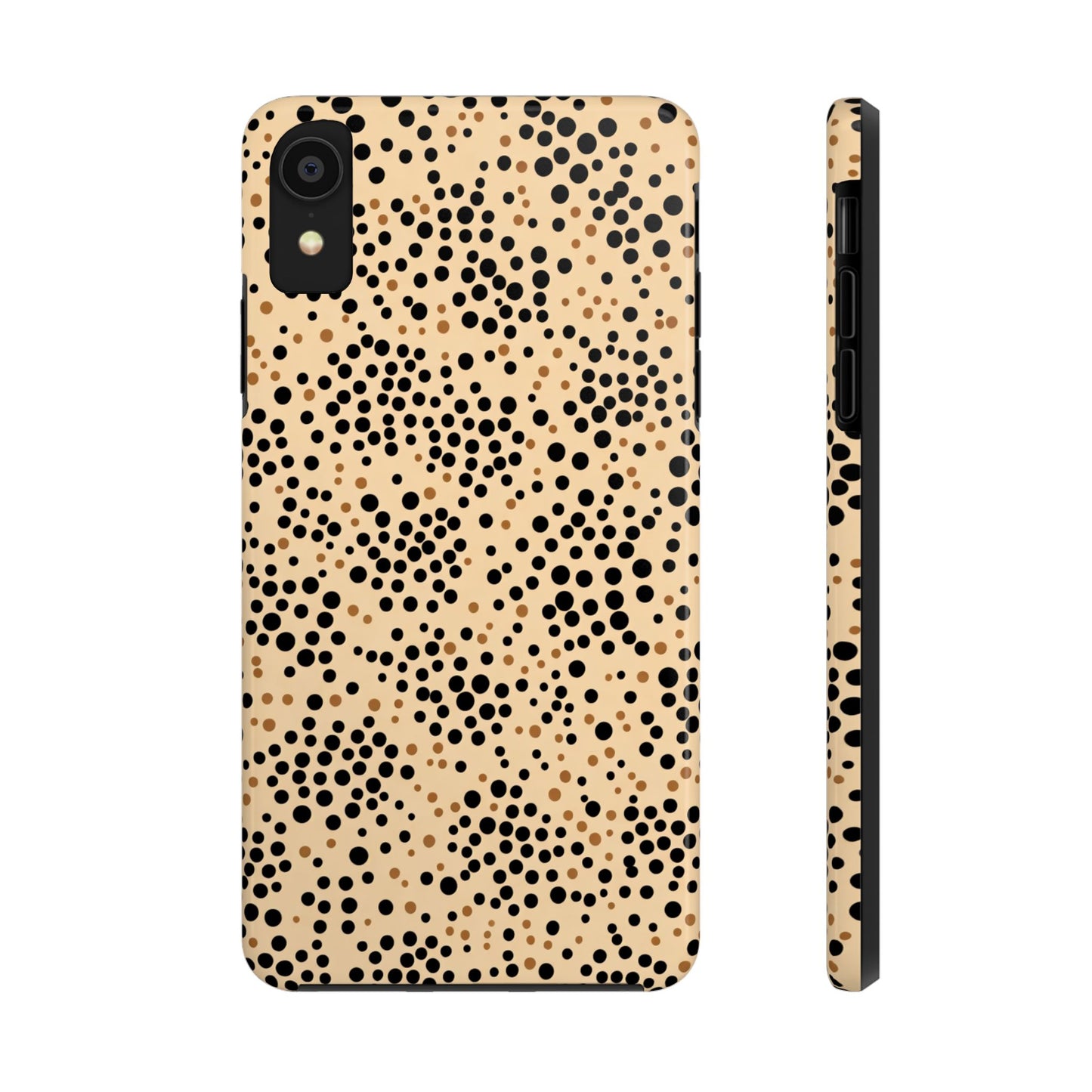 Tan and Black Dot Tough Phone Case