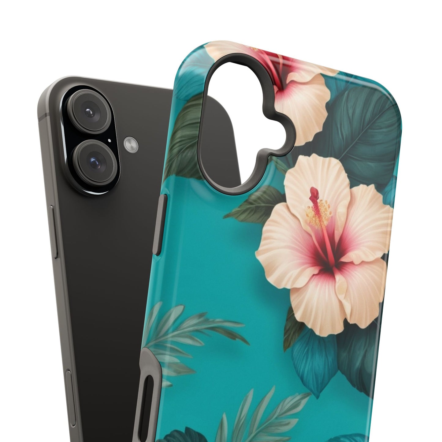 Tropical Floral Magnetic Tough Phone Case for iPhone 16 15 14 13