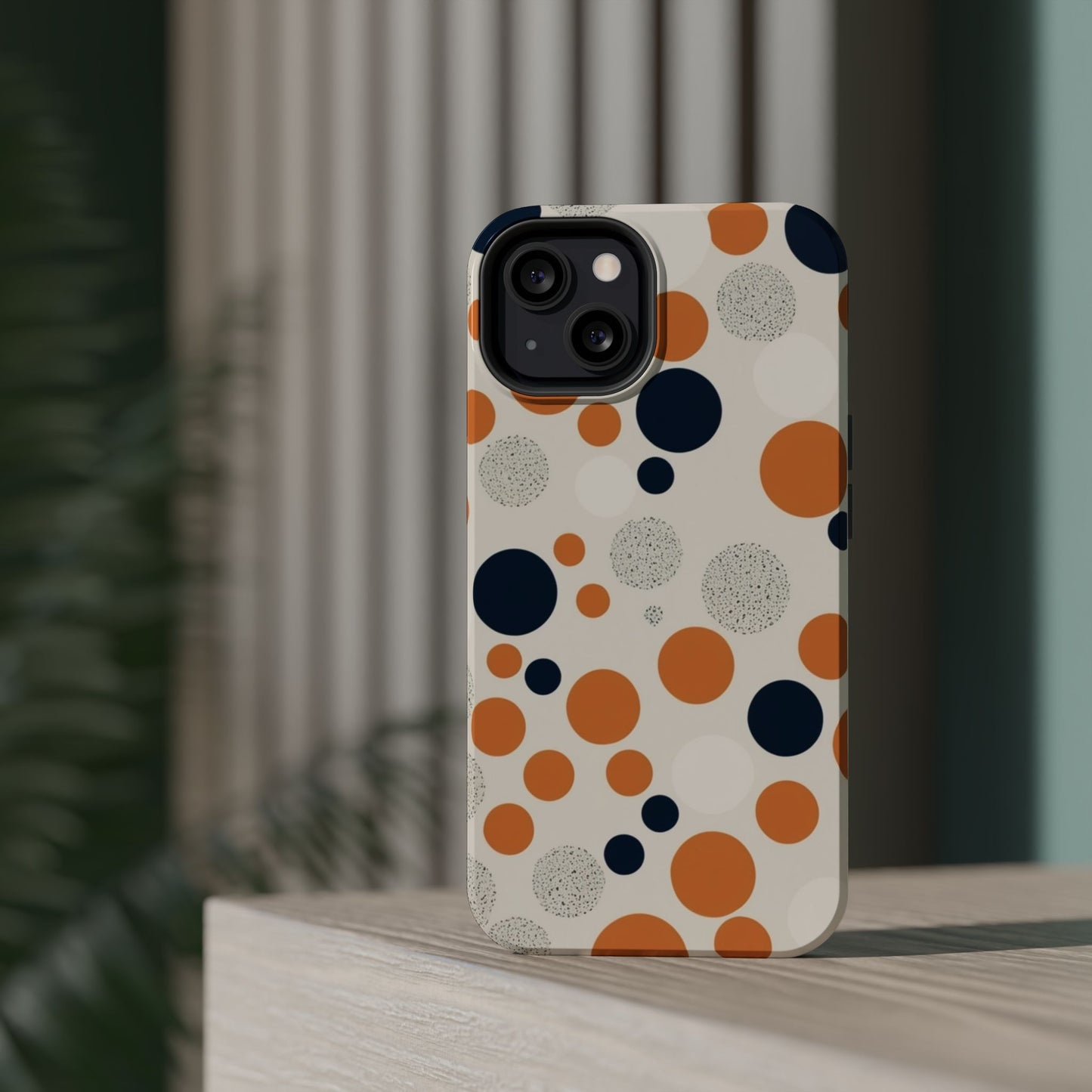 Orange Polka Dot Magnetic Phone Case