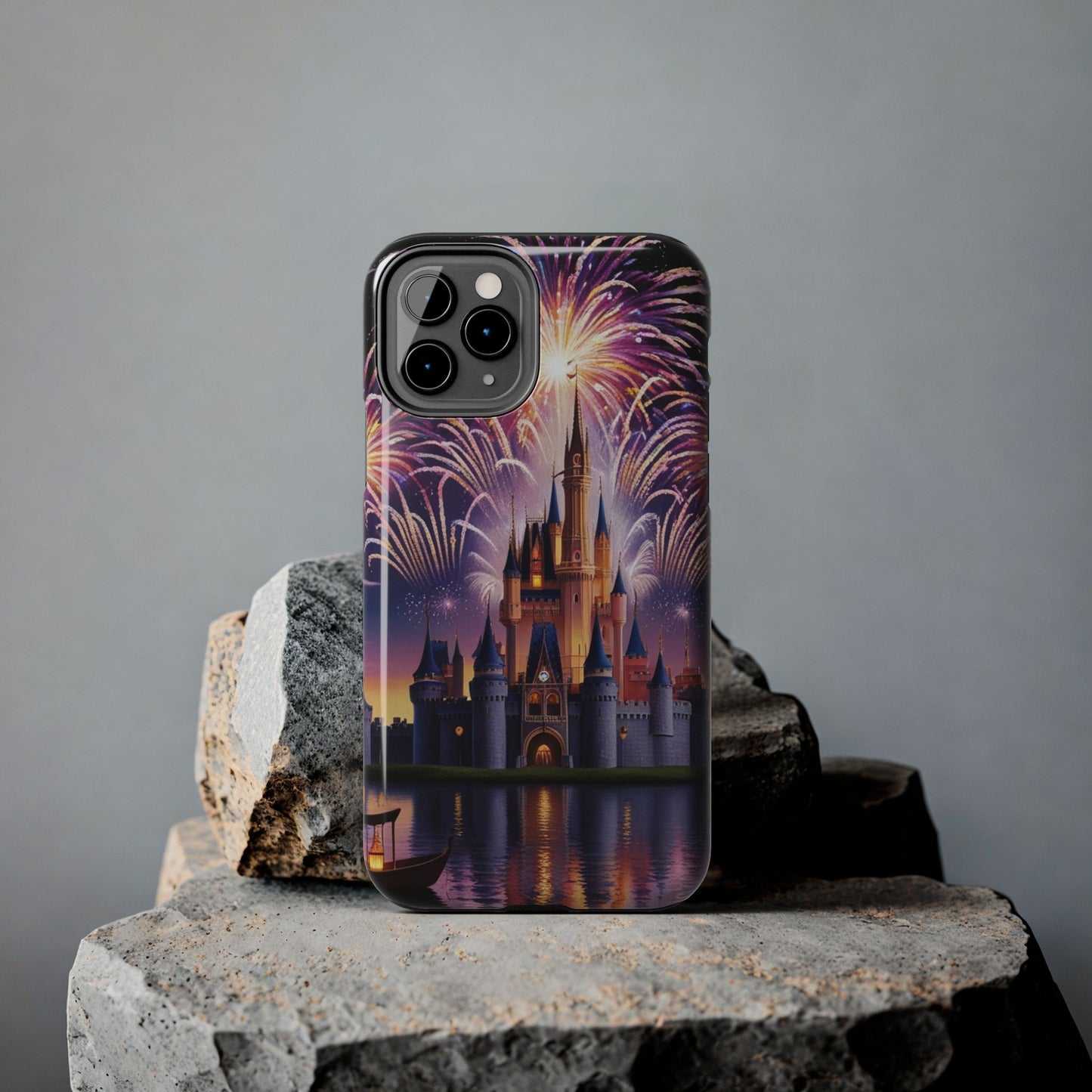 Magical Castle and Fireworks Tough Phone Case for iPhone 16 15 14 13 12 11 X 8 7 Samsung Galaxy S24 S23 S22 S21