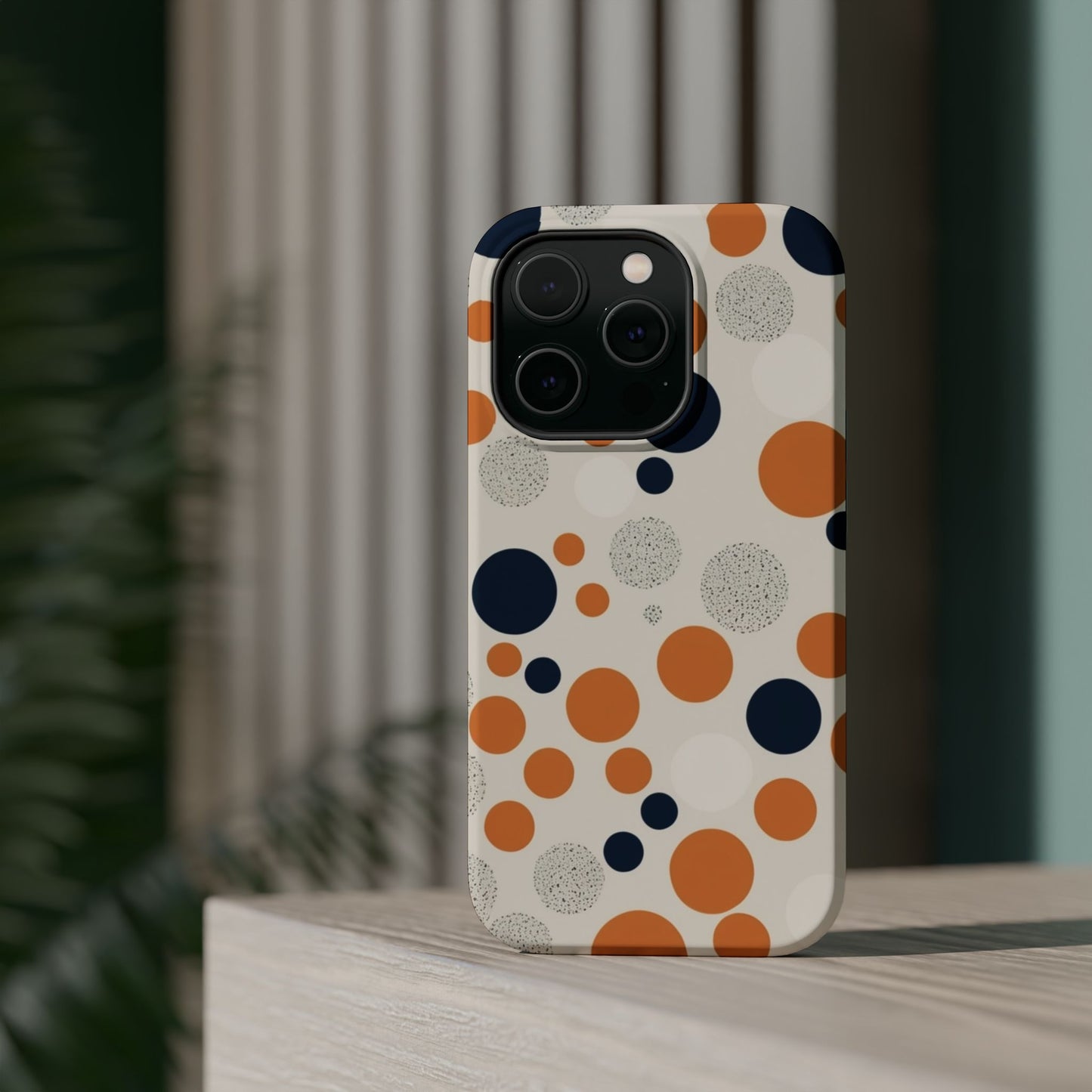 Orange Polka Dot Magnetic Phone Case