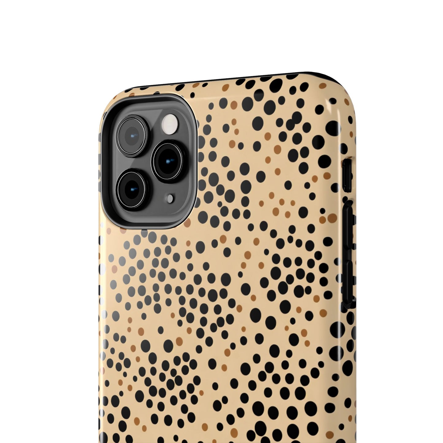 Tan and Black Dot Tough Phone Case