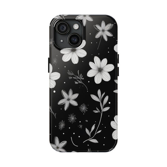 Elegant Floral Tough Phone Case for iPhone 16 15 14 13 12 11 X 8 7 Samsung Galaxy S24 S23 S22 S21