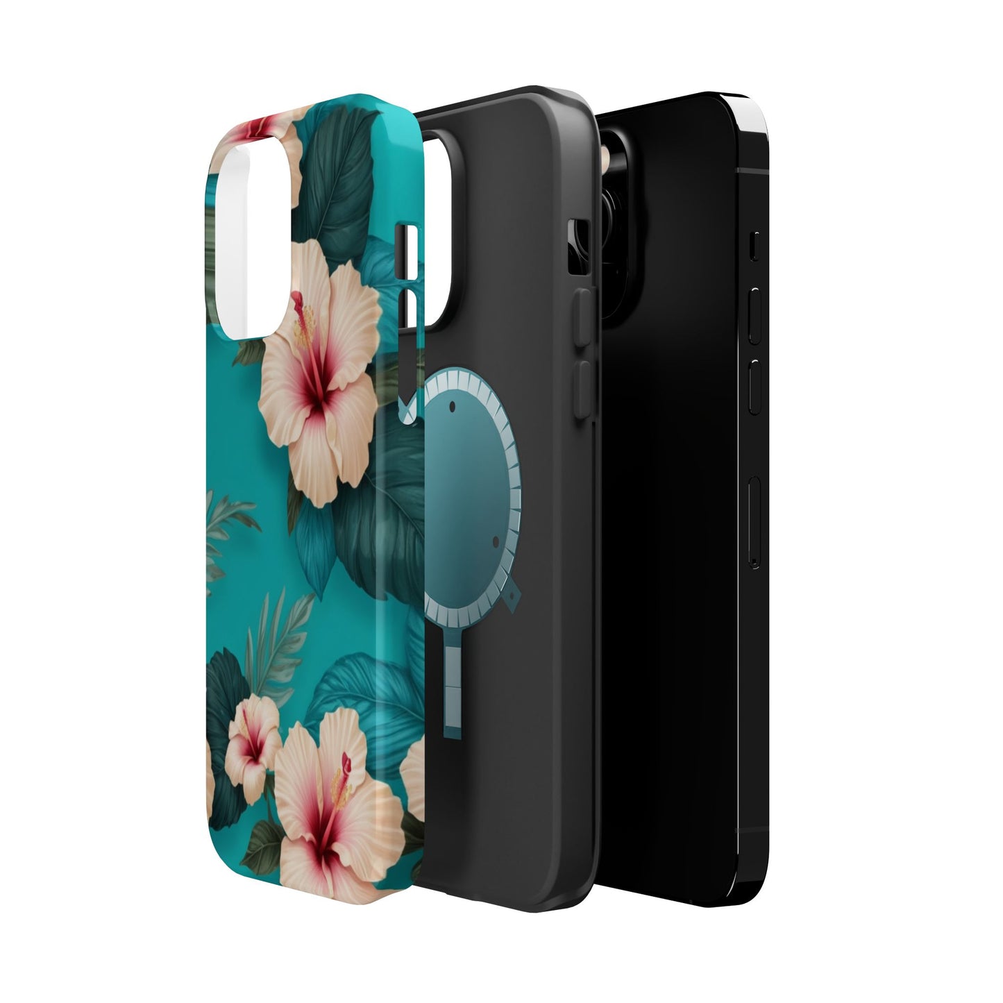 Tropical Floral Magnetic Tough Phone Case for iPhone 16 15 14 13