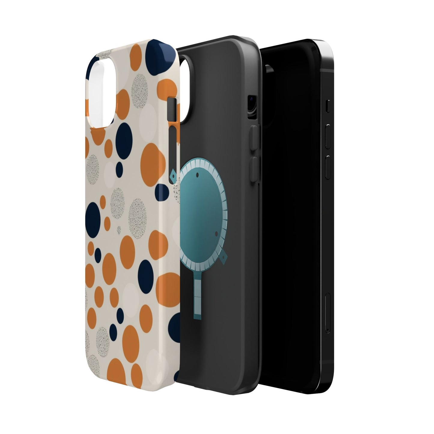 Orange Polka Dot Magnetic Phone Case