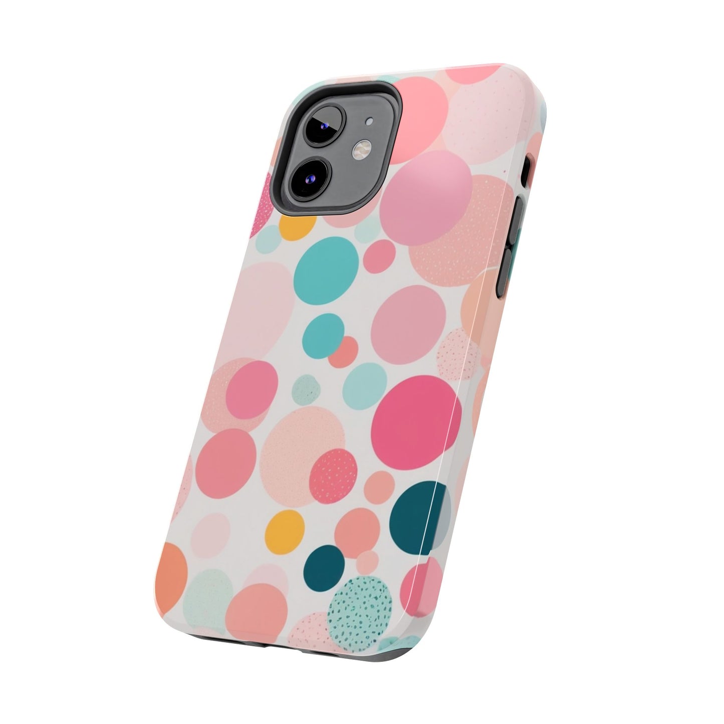 Pink Polka Dot Phone Case for iPhone 16 15 14 13 12 11 X 8 7 Samsung Galaxy S24 S23 S22 S21