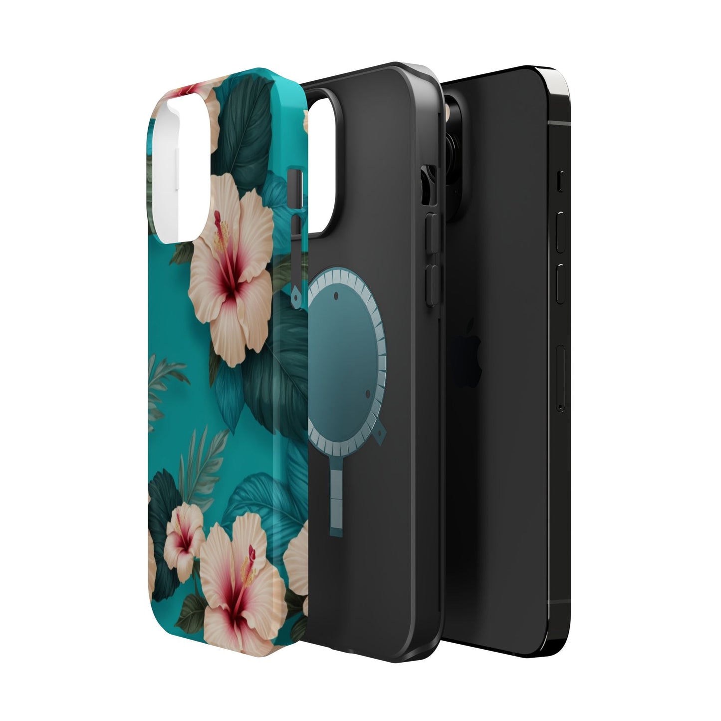 Tropical Floral Magnetic Tough Phone Case for iPhone 16 15 14 13