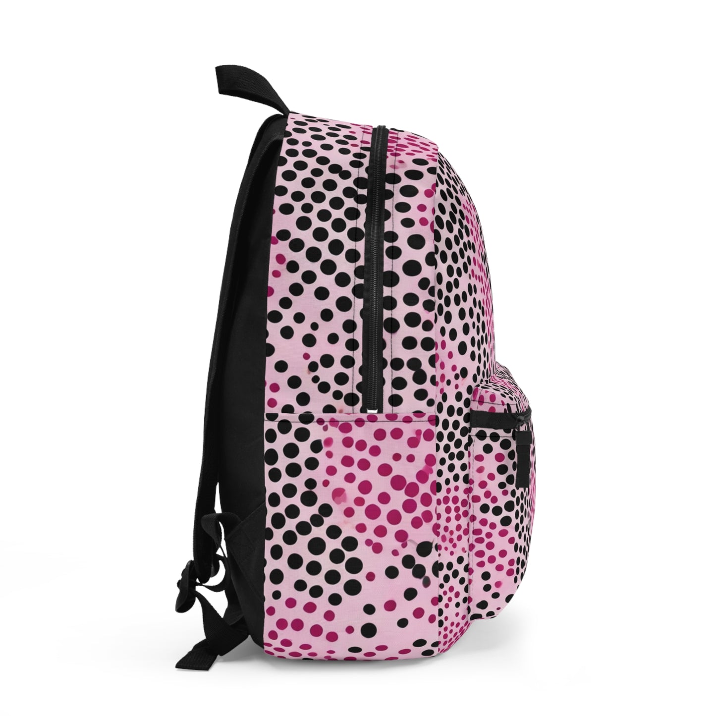 Pink and Back Dot Backpack