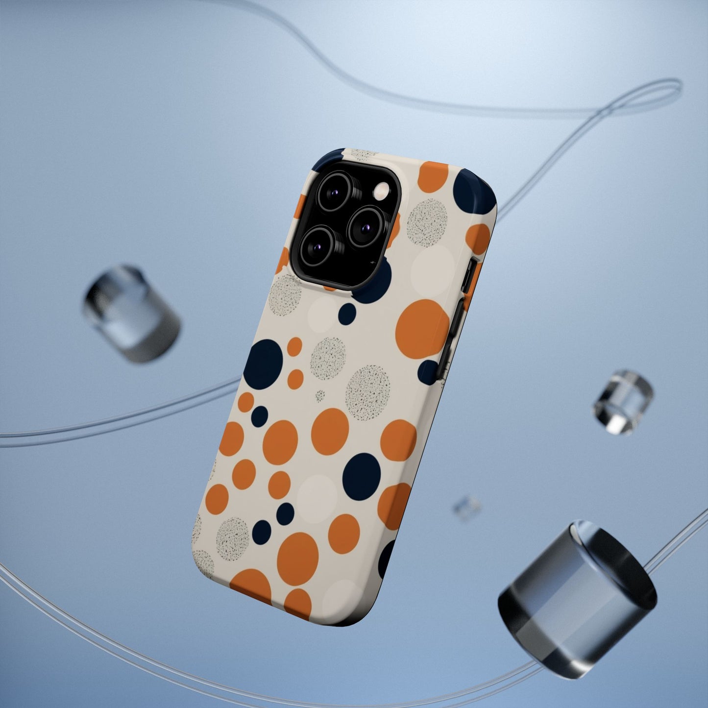 Orange Polka Dot Magnetic Phone Case