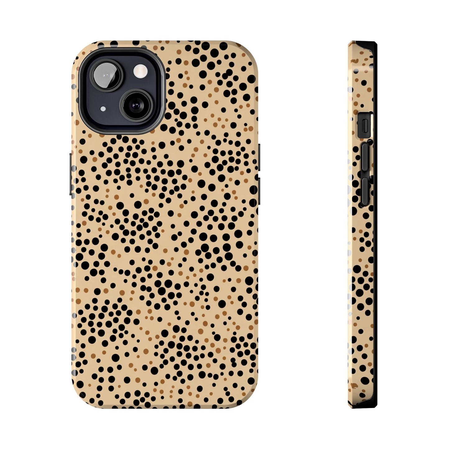 Tan and Black Dot Tough Phone Case