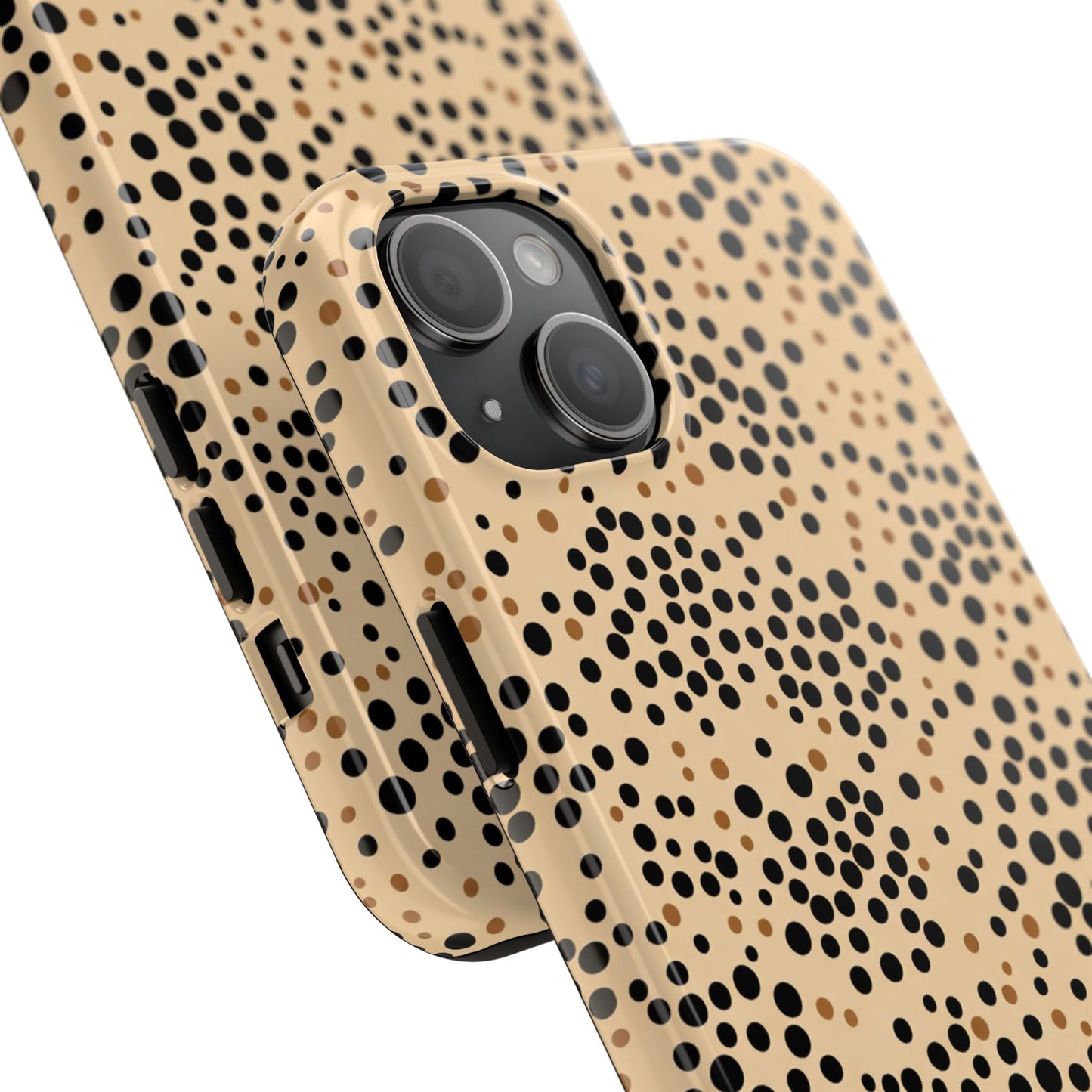 Tan and Black Dot Tough Phone Case