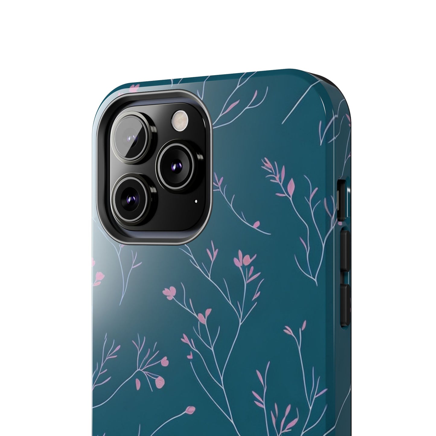 Teal Floral Tough Phone Case